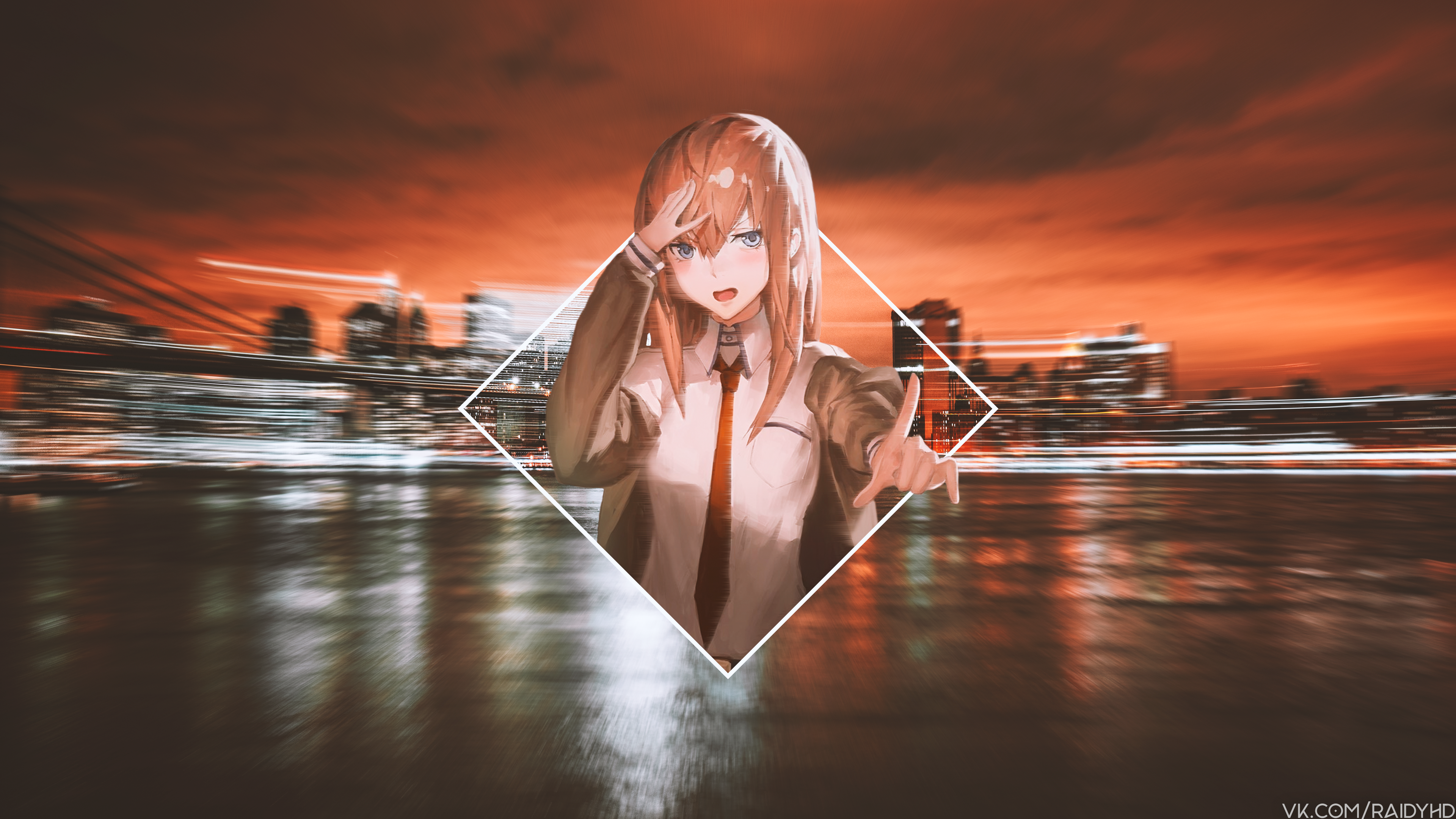 anime girls, anime, picture-in-picture, Makise Kurisu, Steins;Gate, HD Wallpaper