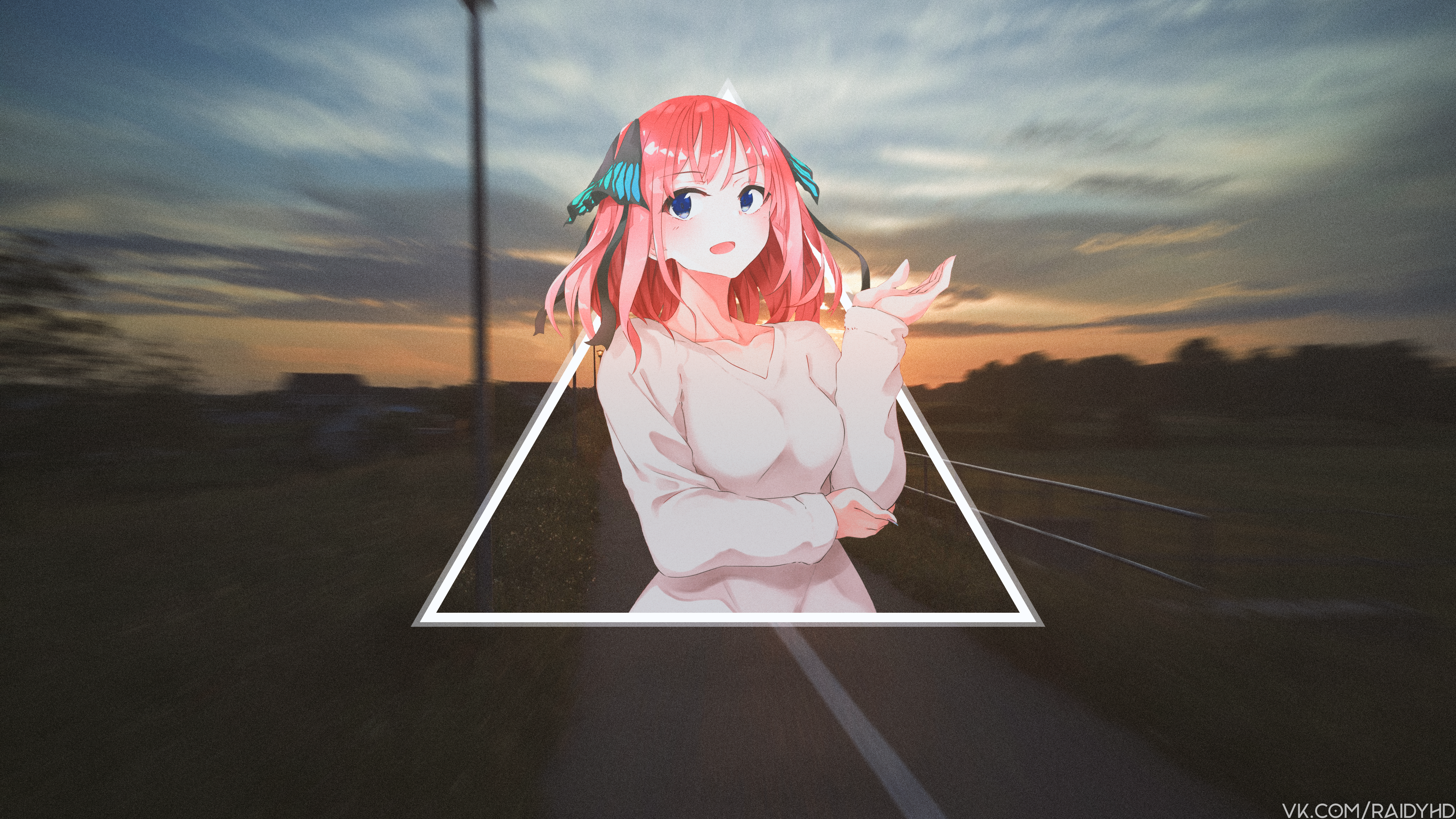 Nakano Nino, picture-in-picture, anime girls, anime, HD Wallpaper