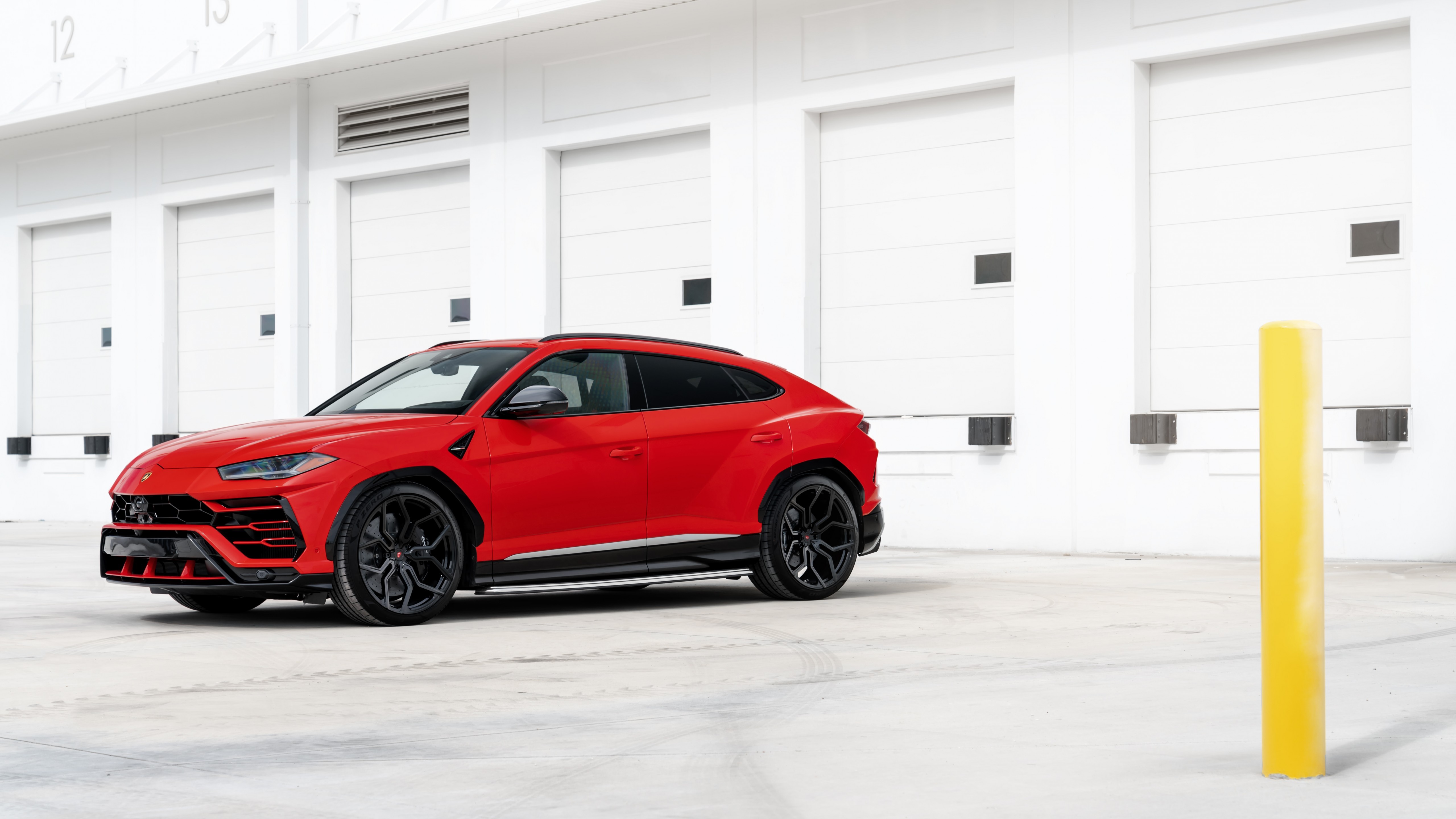 Lamborghini Urus, vehicle, 2019, red cars, HD Wallpaper