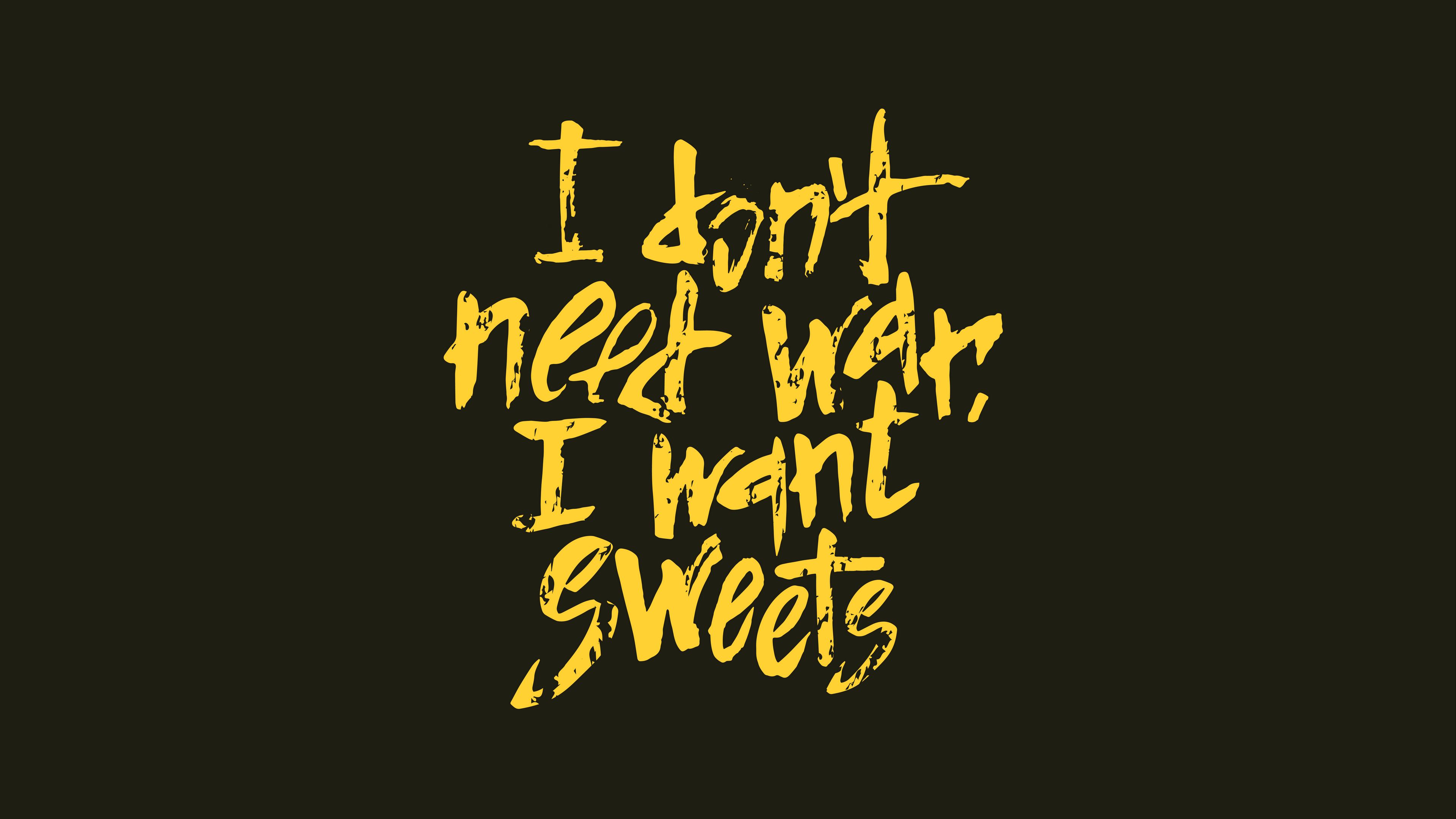 peace, candy, inscription, humor, quote, 4k, HD Wallpaper