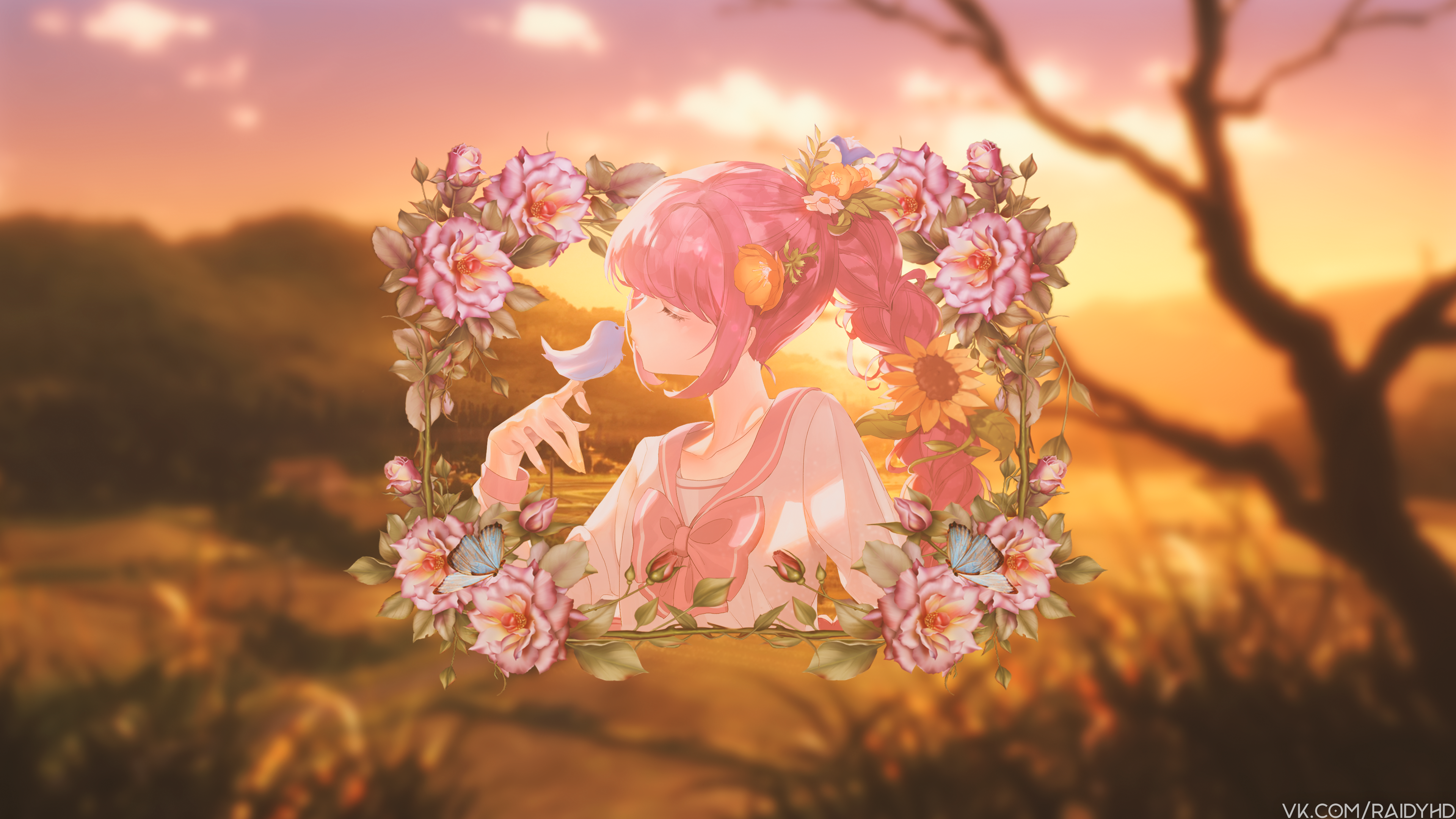anime, anime girls, picture-in-picture, HD Wallpaper