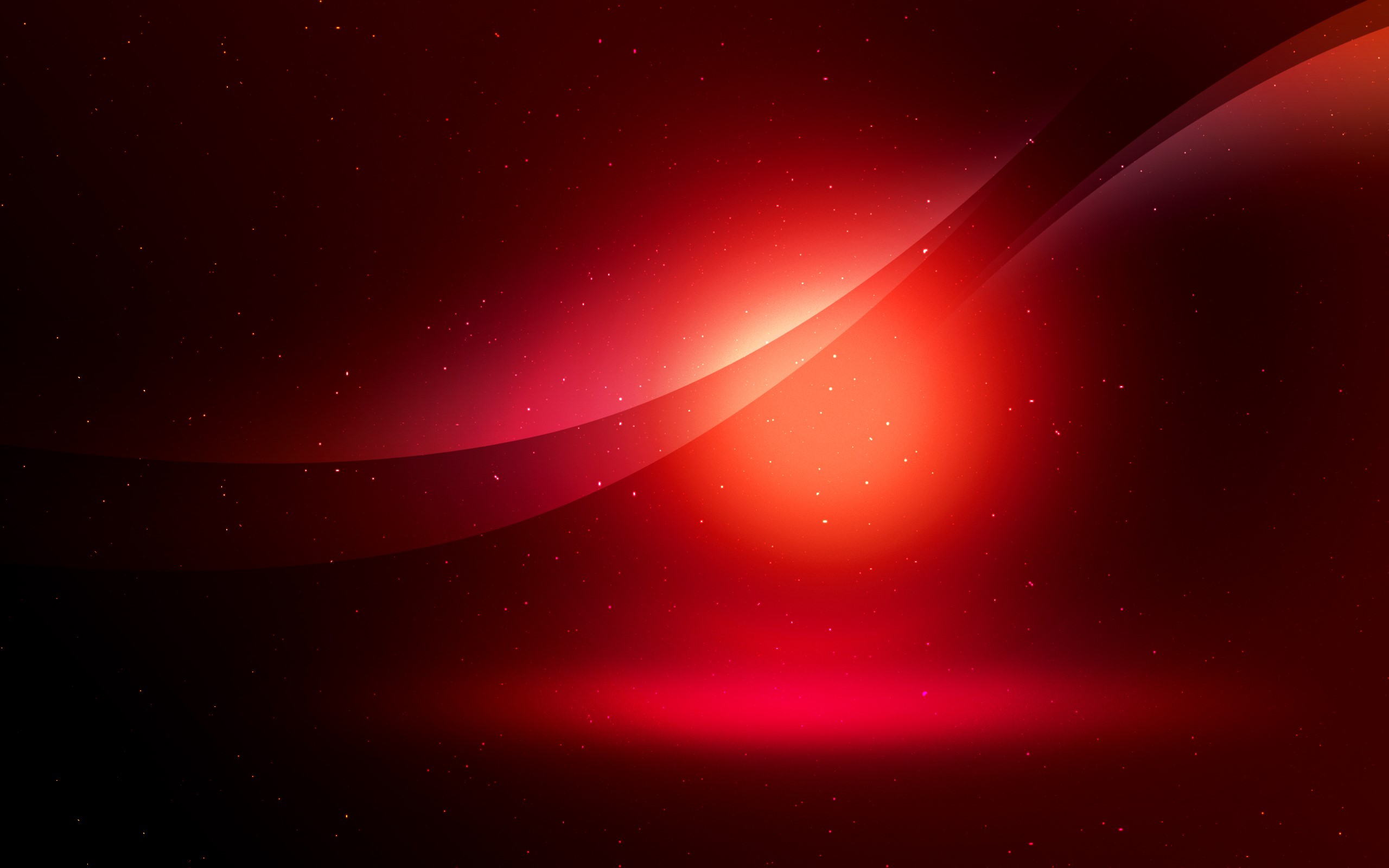 red, neon, shapes, digital art, abstract, HD Wallpaper
