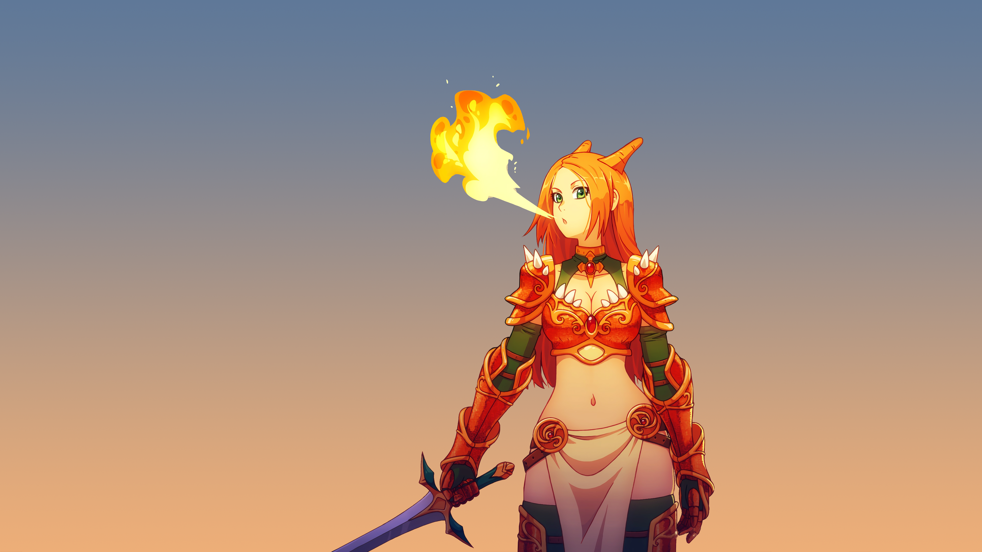 Charizard, Armored, simple background, HD Wallpaper