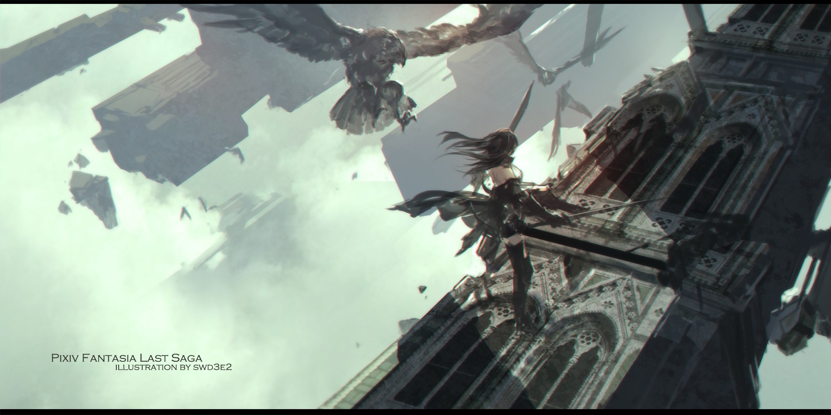anime girls, anime, Pixiv Fantasia, fantasy art, fantasy girl, swd3e2, HD Wallpaper