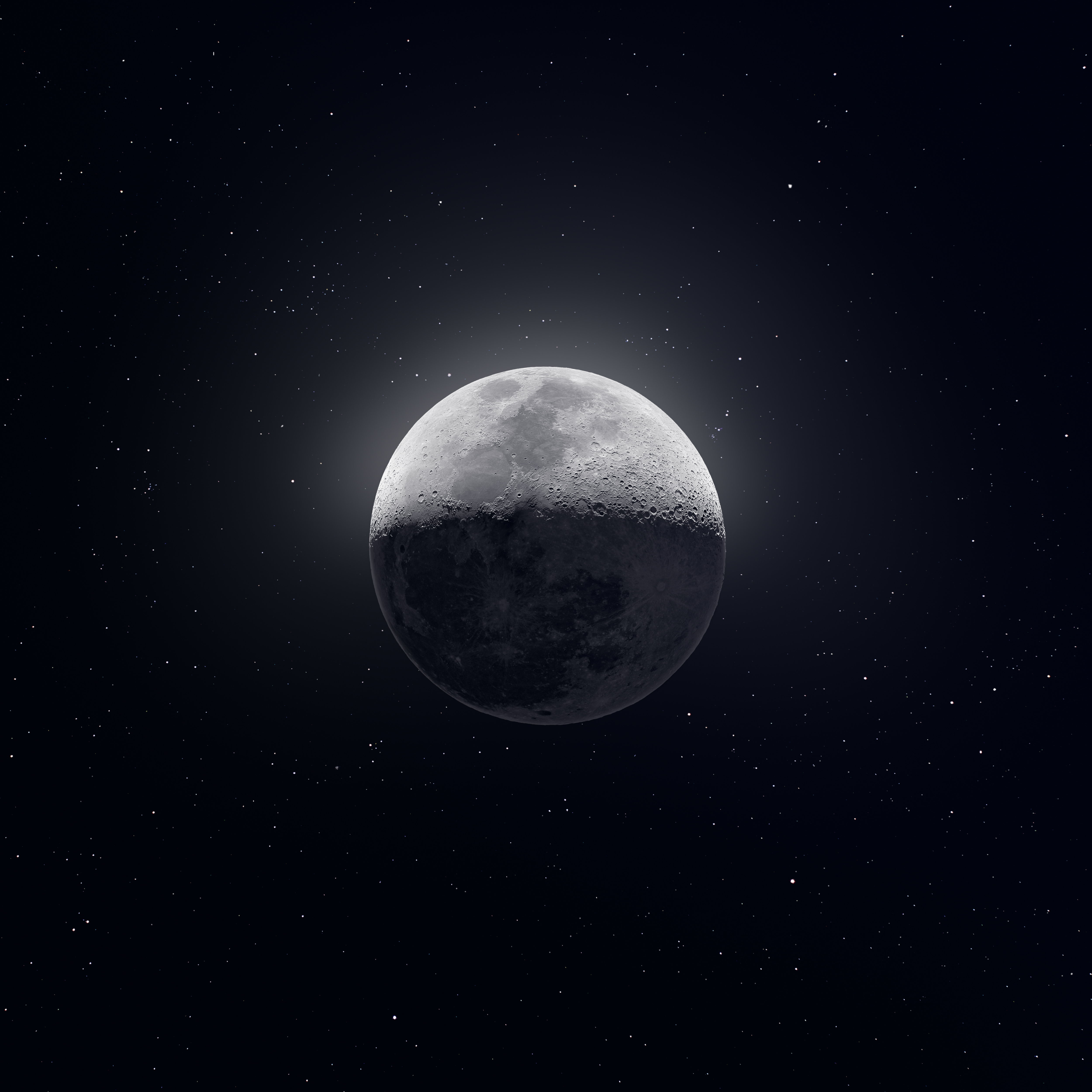 Moon, space, space art, Andrew McCarthy, HD Wallpaper