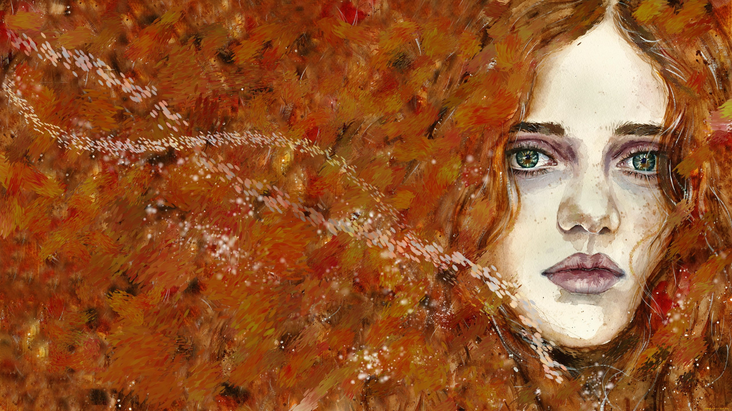 women, face, artwork, HD Wallpaper