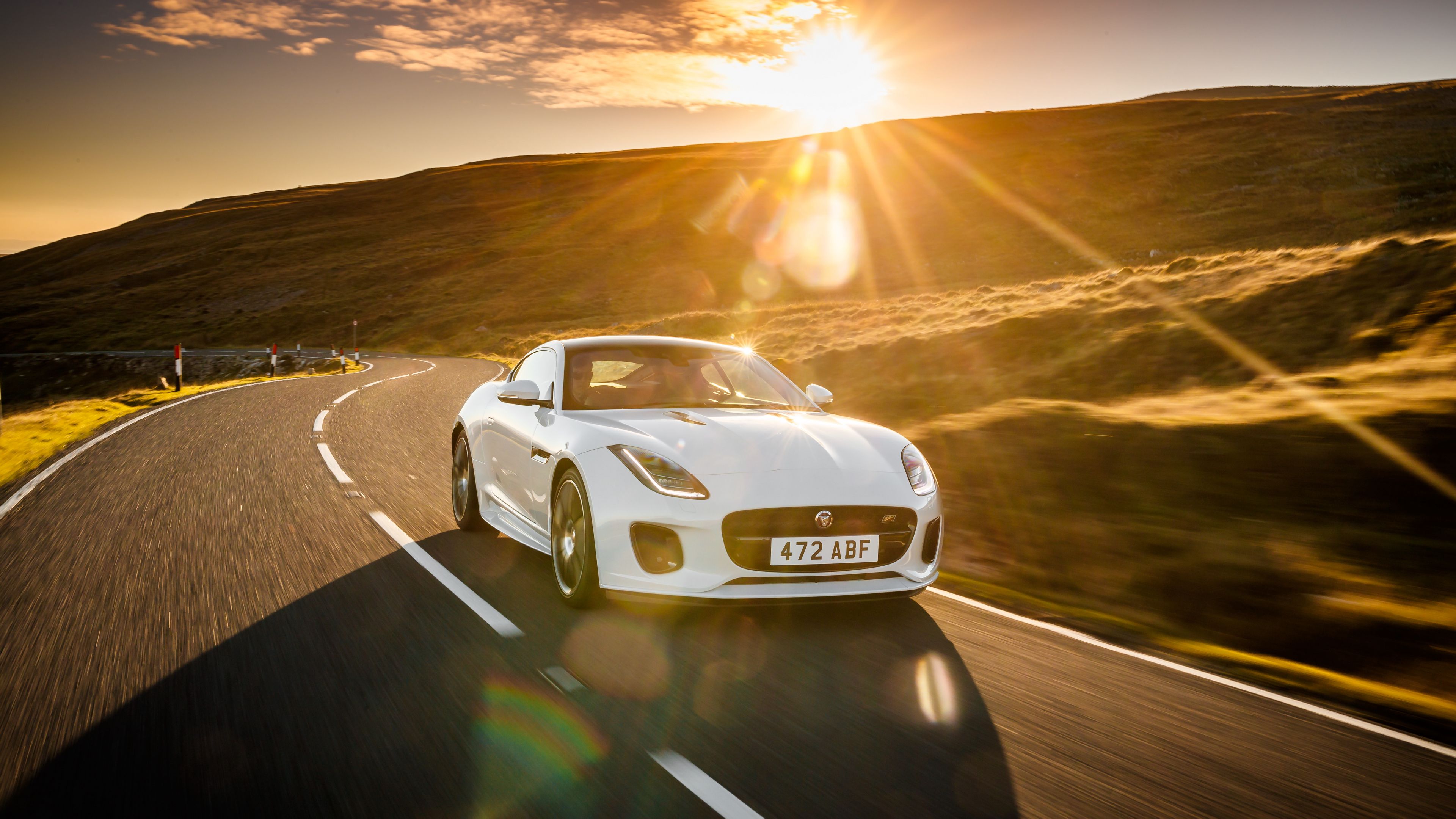 jaguar f-type, jaguar, sports car, supercar, sunlight, 4k, HD Wallpaper