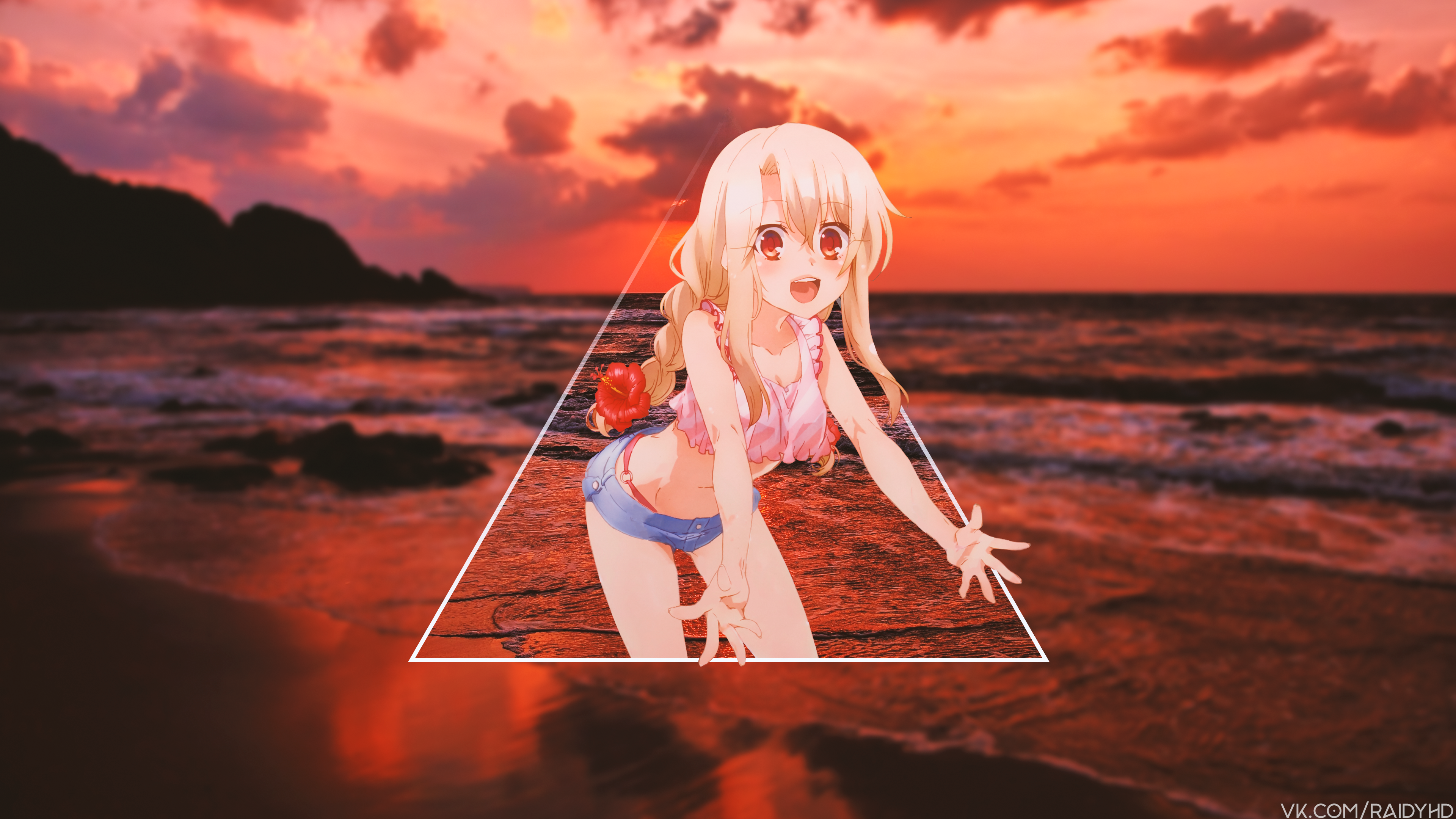 anime girls, anime, picture-in-picture, Illyasviel von Einzbern, Fate/kaleid liner Prisma Illya, HD Wallpaper