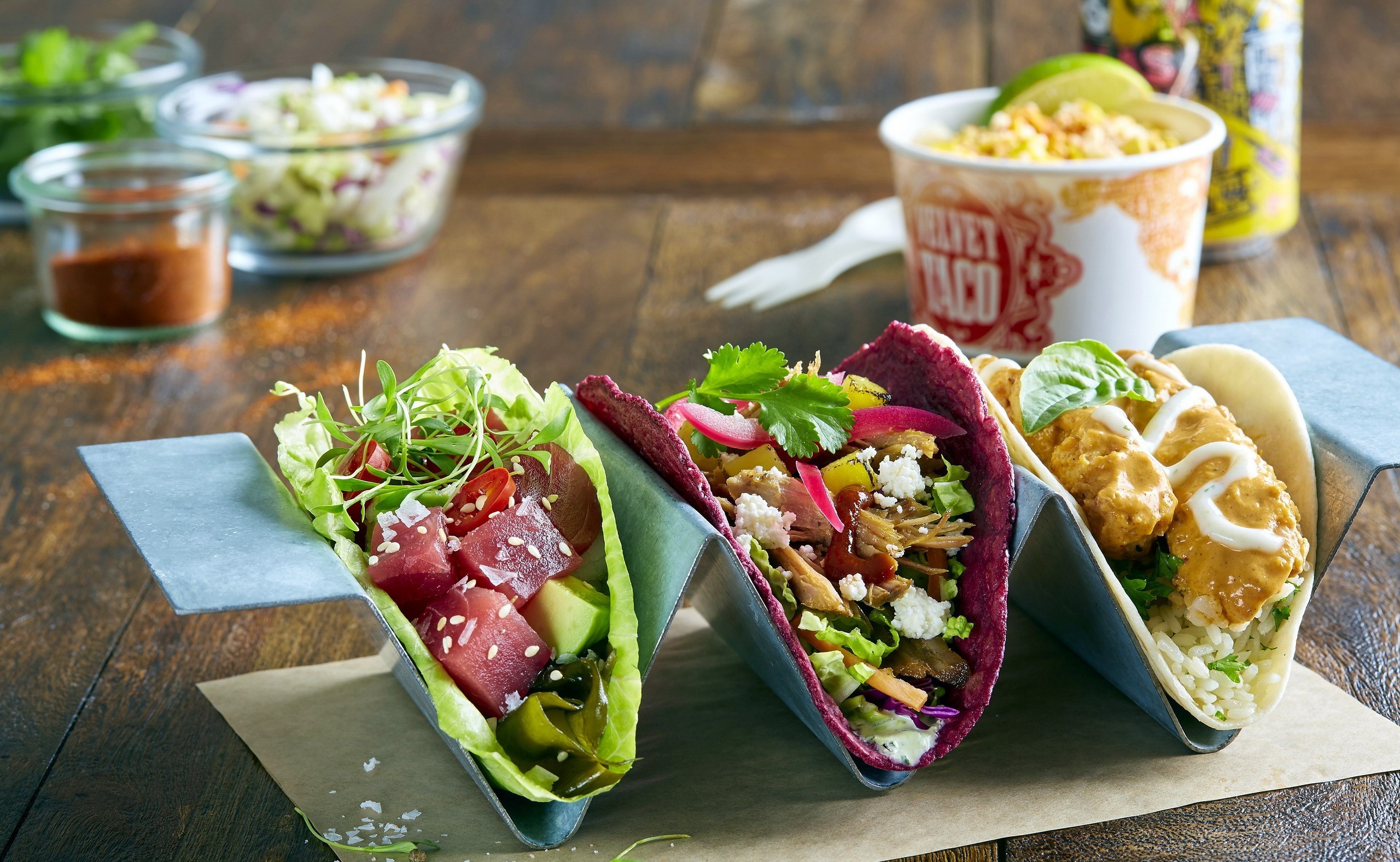food, vegetables, salad, tacos, lime, HD Wallpaper