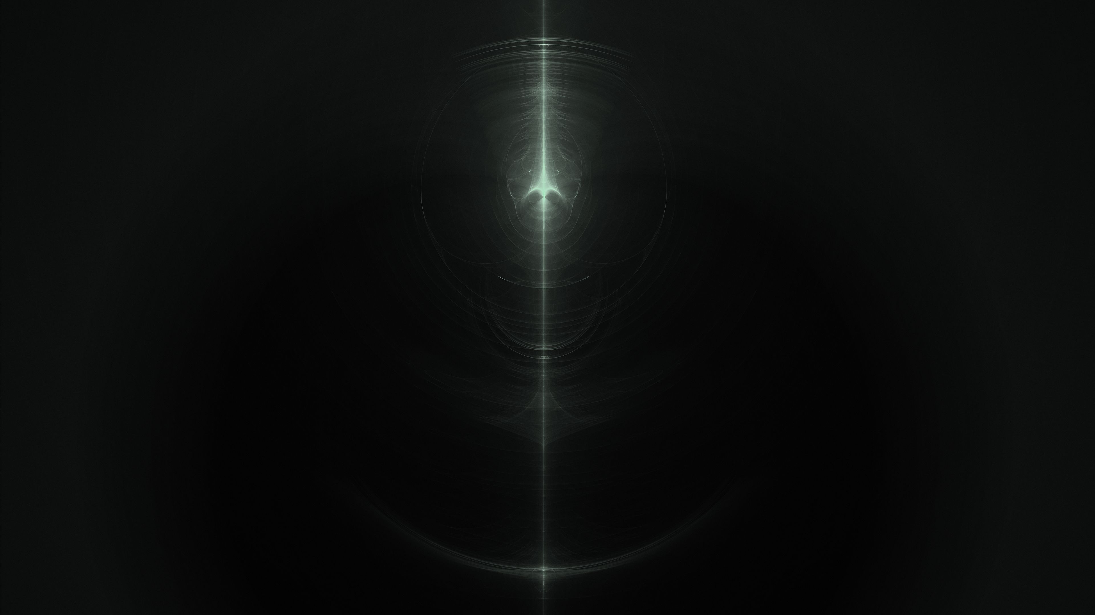 ray, dark, fractal, abstraction, 4k, HD Wallpaper
