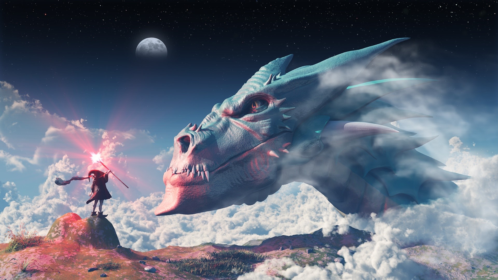 dragon, creature, fantasy art, digital art, HD Wallpaper