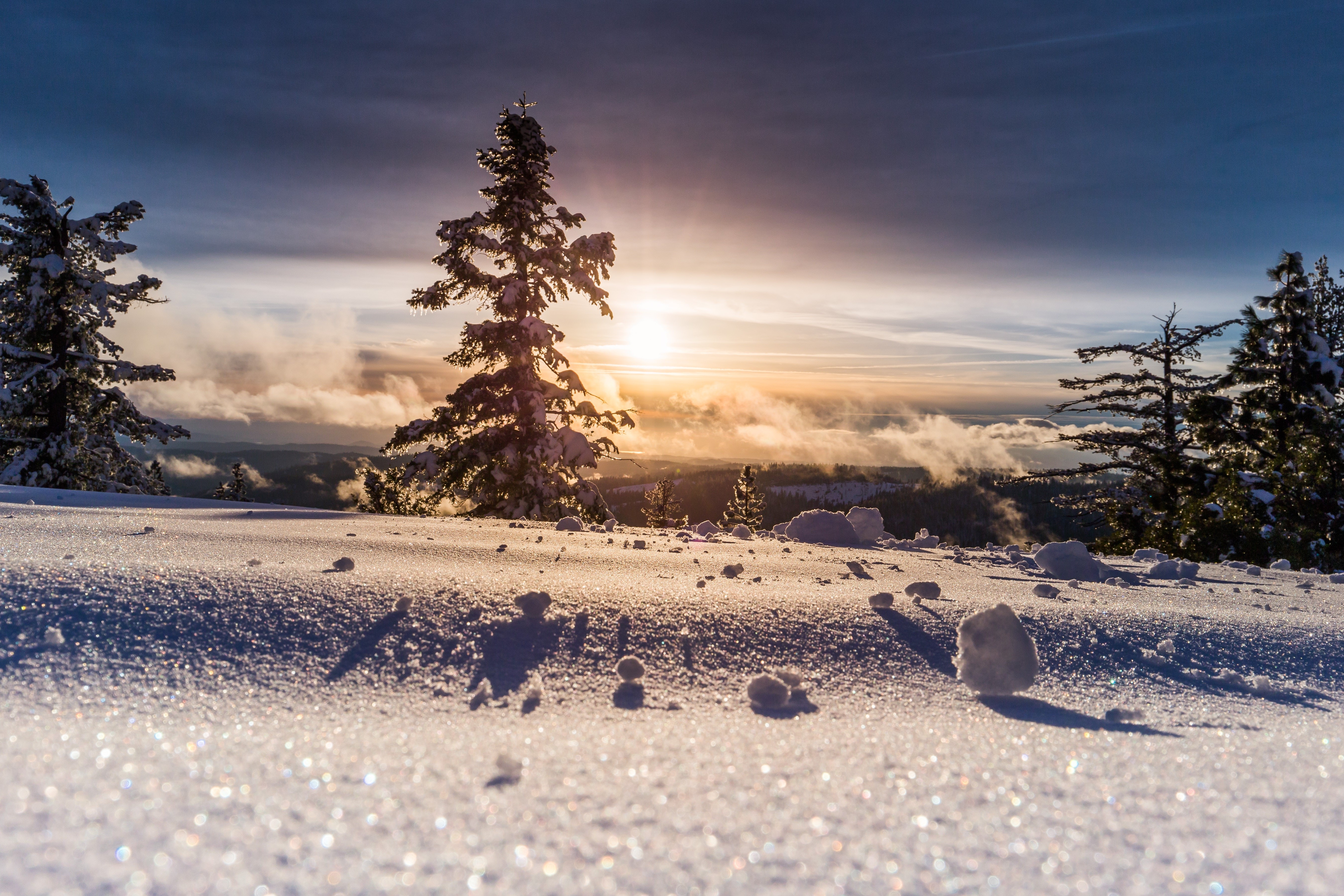 nature, landscape, winter, snow, HD Wallpaper