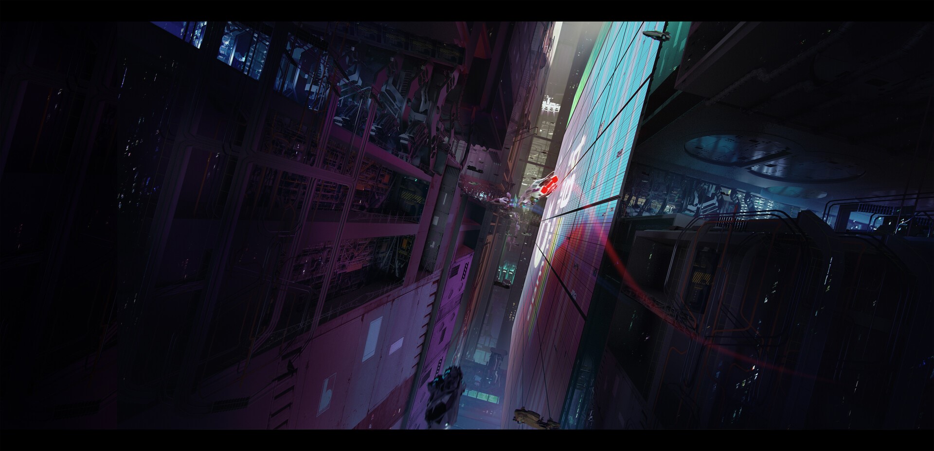 cyber, architecture, futuristic, science fiction, HD Wallpaper