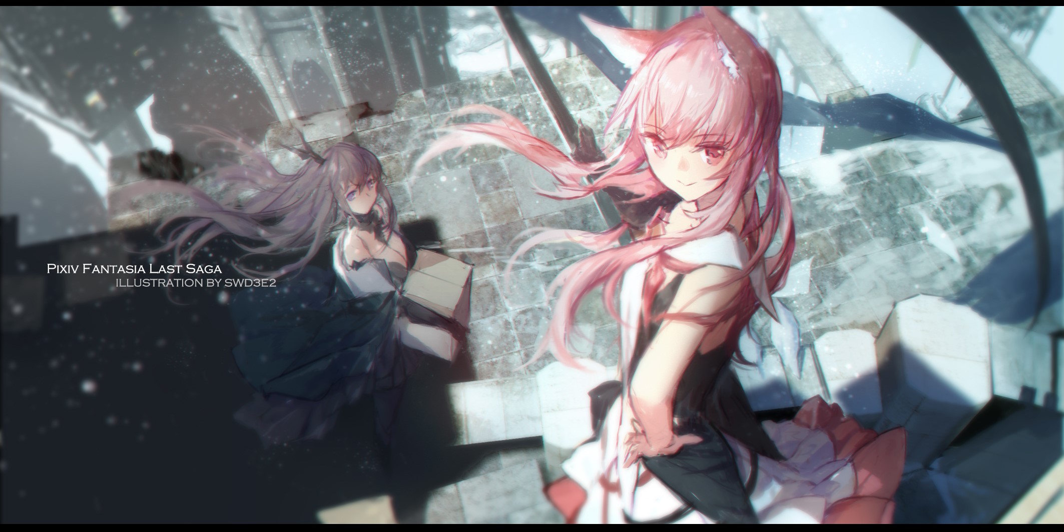 anime girls, anime, Pixiv Fantasia, fantasy girl, swd3e2, HD Wallpaper