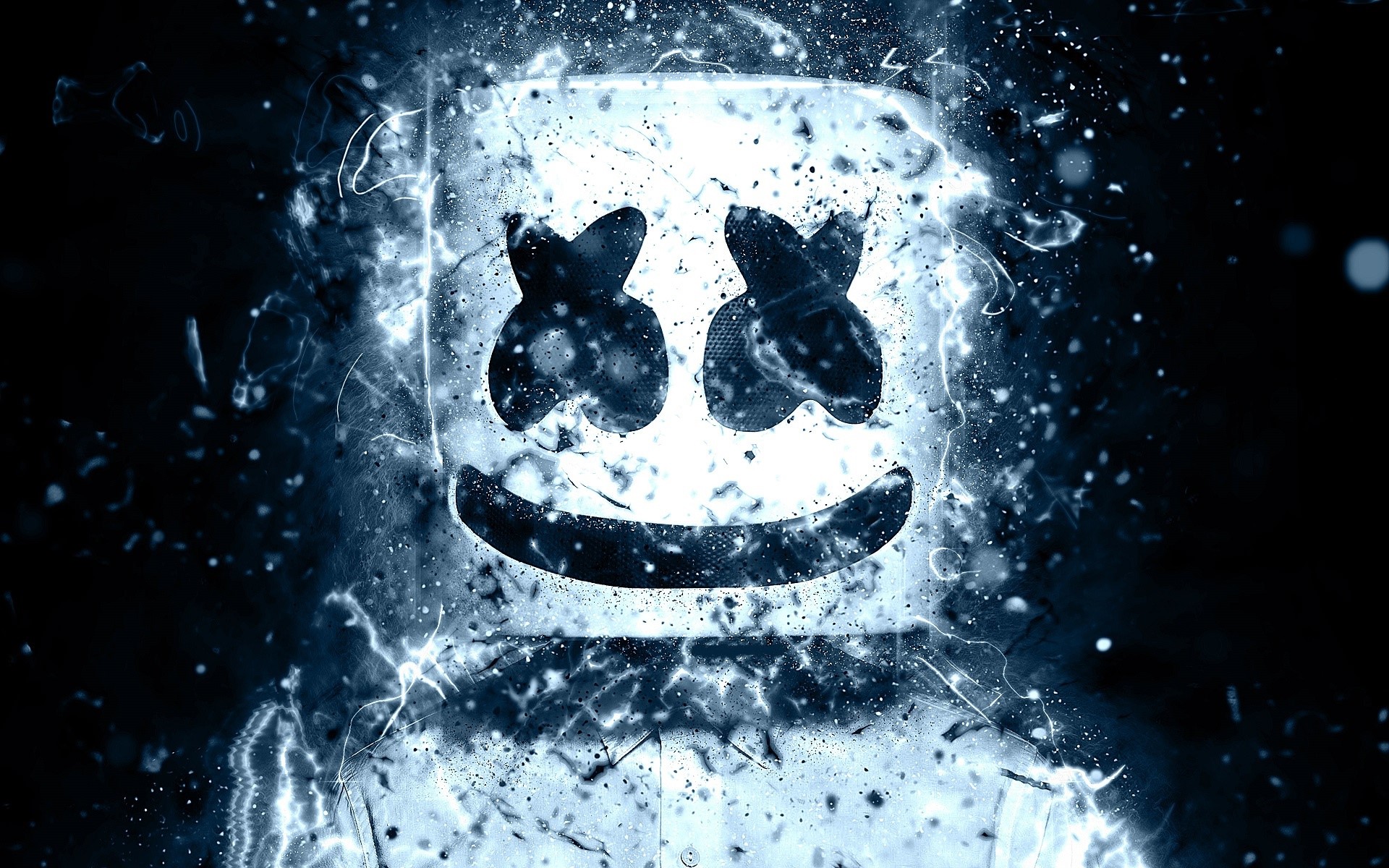 DJ, mask, digital art, Marshmello, HD Wallpaper