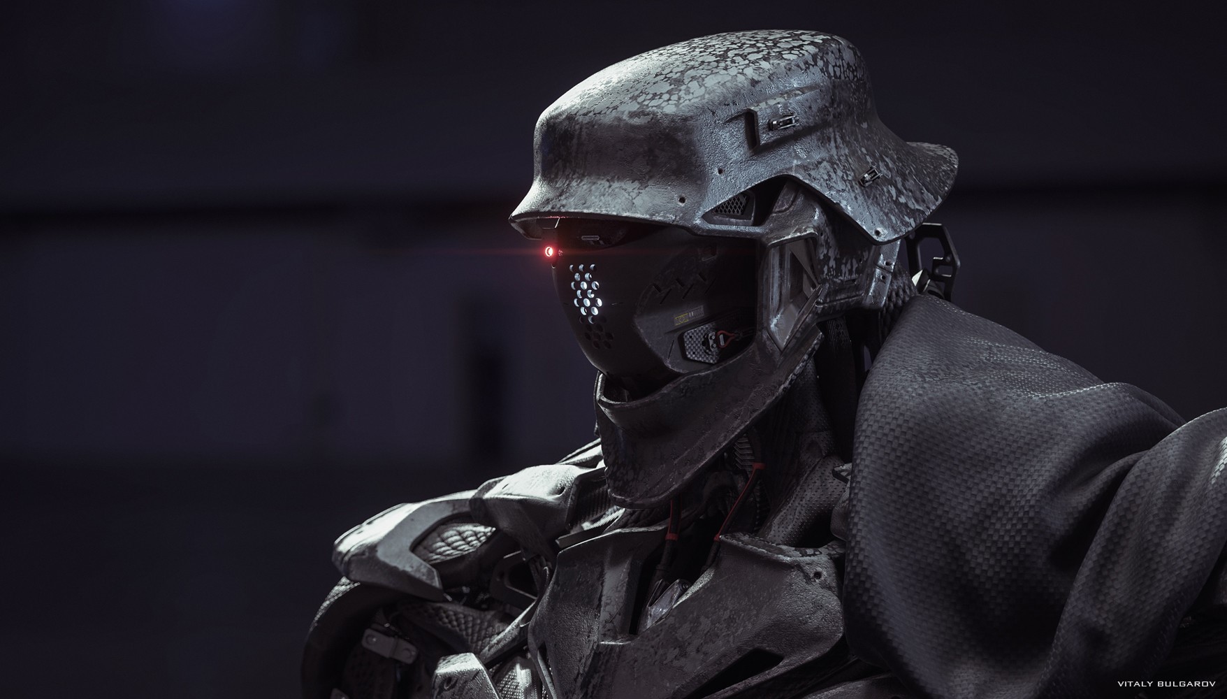digital art, futuristic, robot, Vitaly Bulgarov, HD Wallpaper