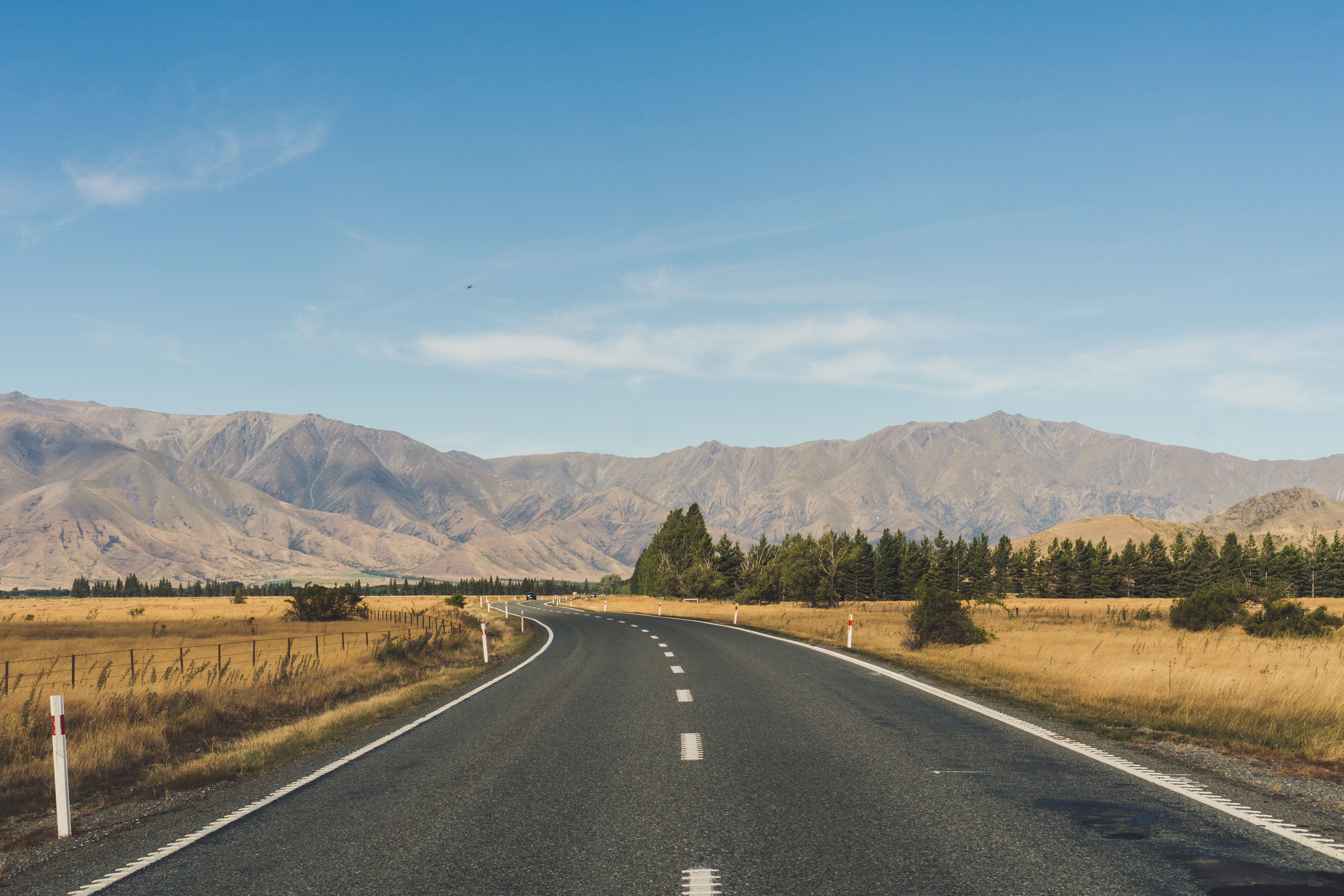 landscape, nature, New Zealand, road, mountains, HD Wallpaper