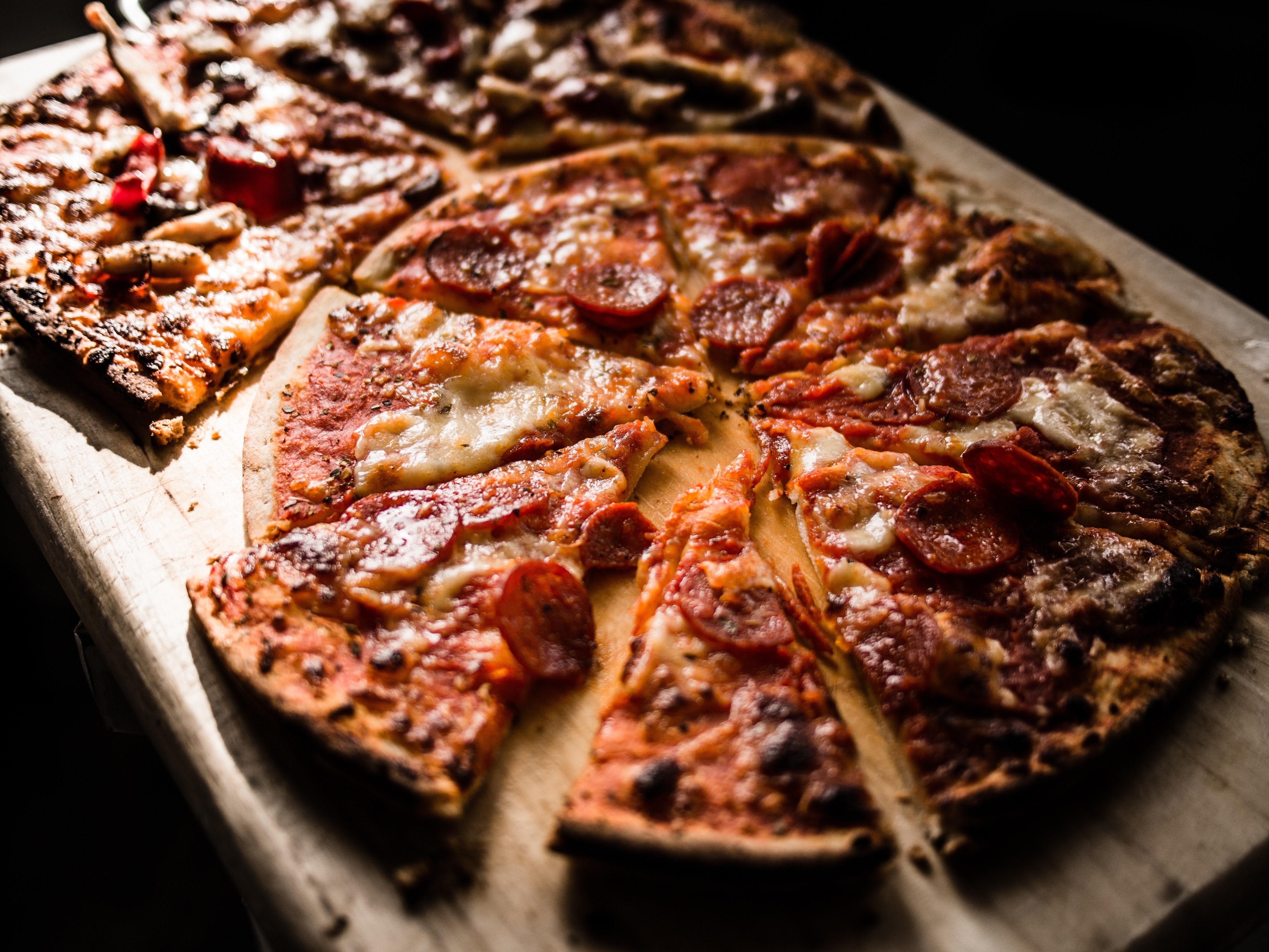 pizza, food, pepperoni, HD Wallpaper