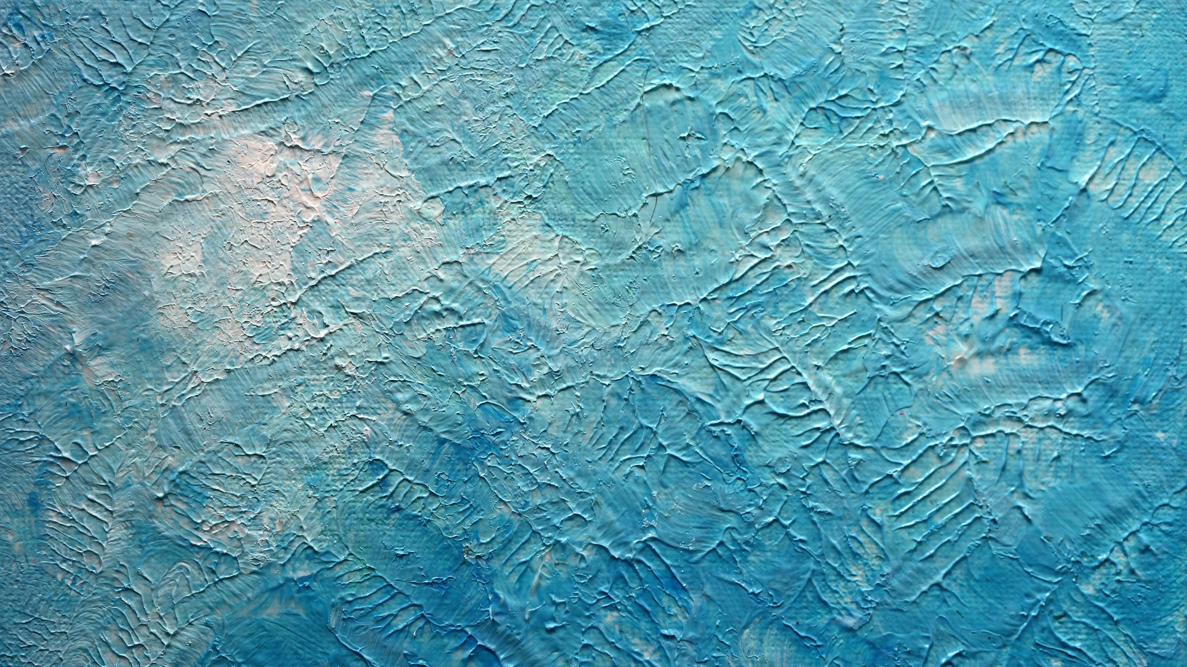 paint, texture, blue, 4k, HD Wallpaper