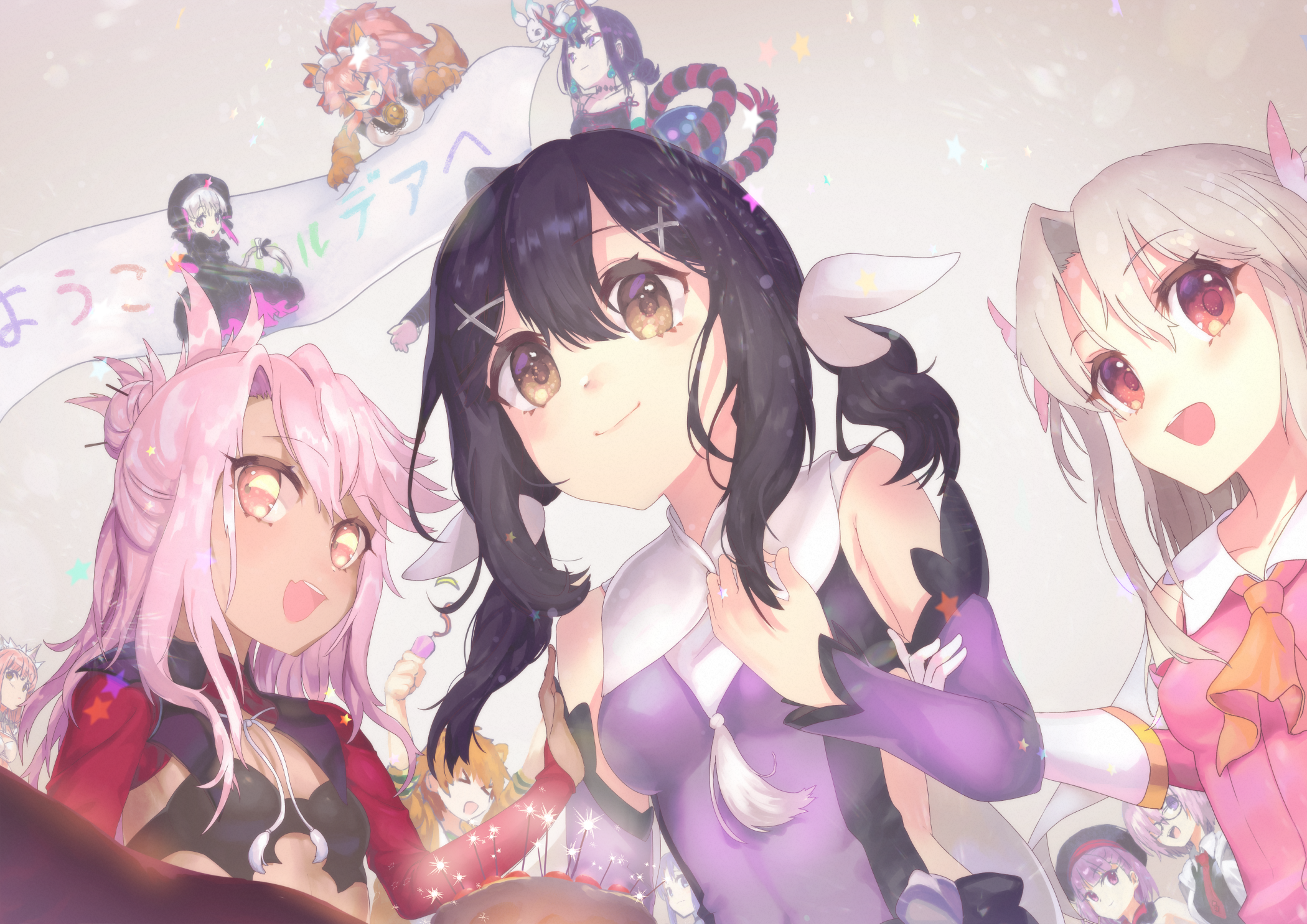 anime girls, anime, Fate/Grand Order, Illyasviel von Einzbern, Chloe von Einzbern, Miyu Edelfelt, HD Wallpaper