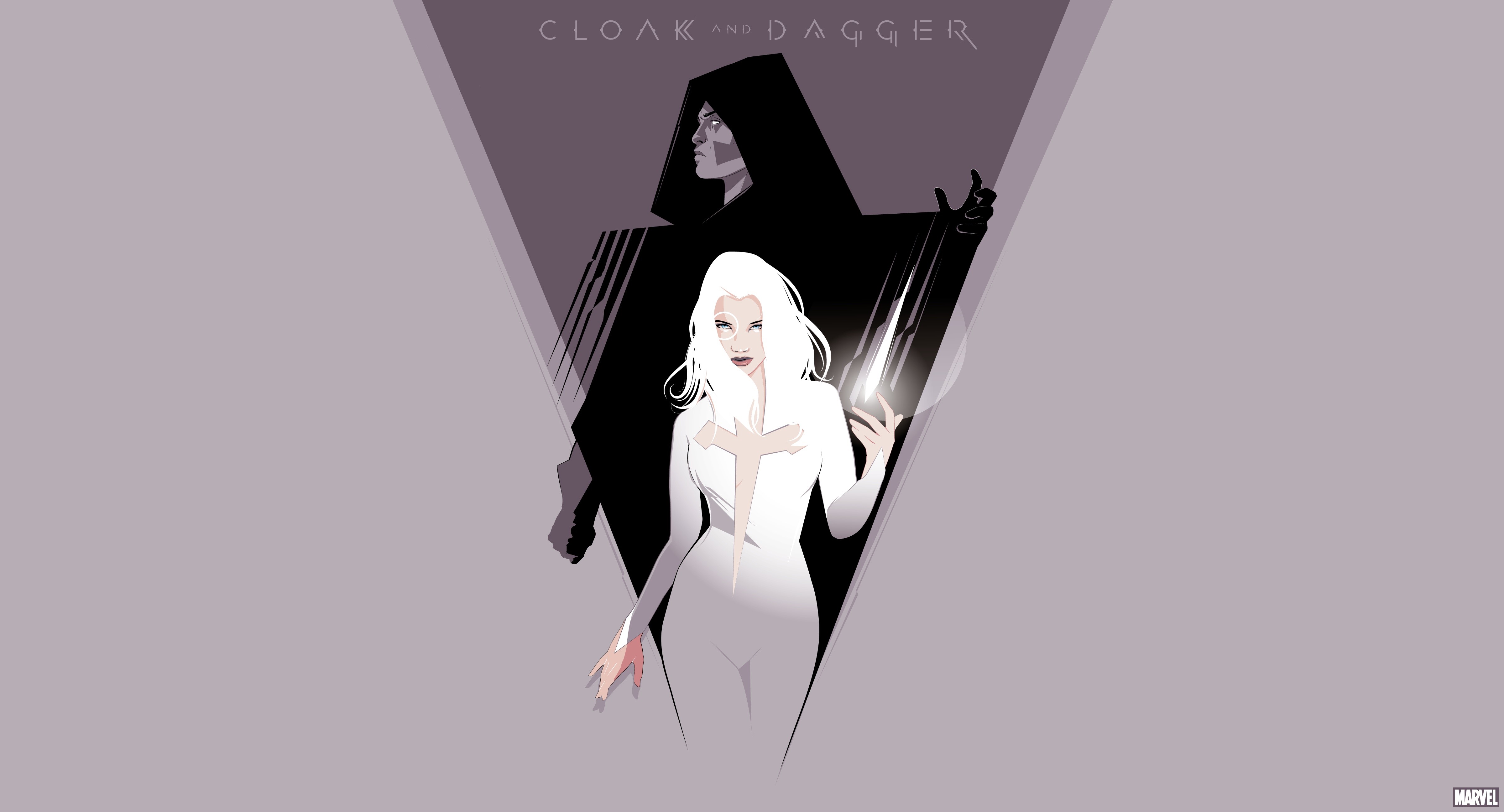 artwork, cloak and dagger, Marvel Comics, HD Wallpaper