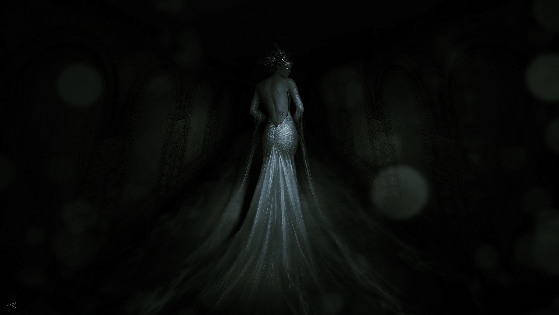 dark, fantasy art, fantasy girl, artwork, HD Wallpaper