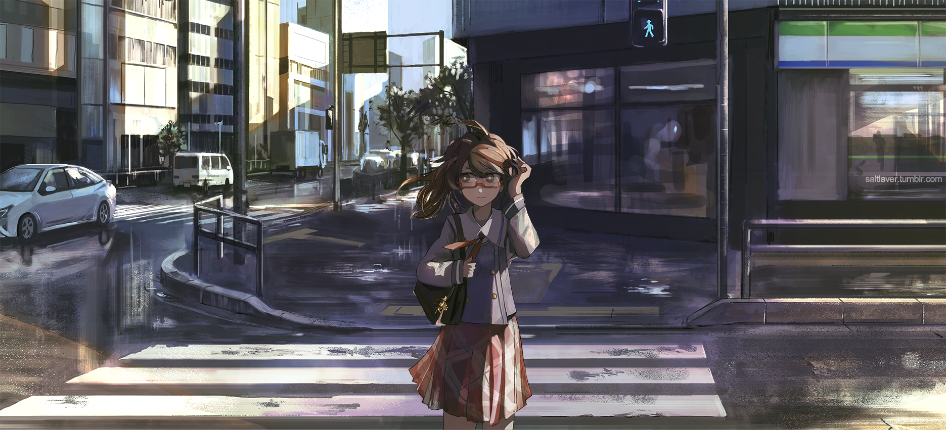 anime, anime girls, Touhou, Usami Sumireko, glasses, HD Wallpaper