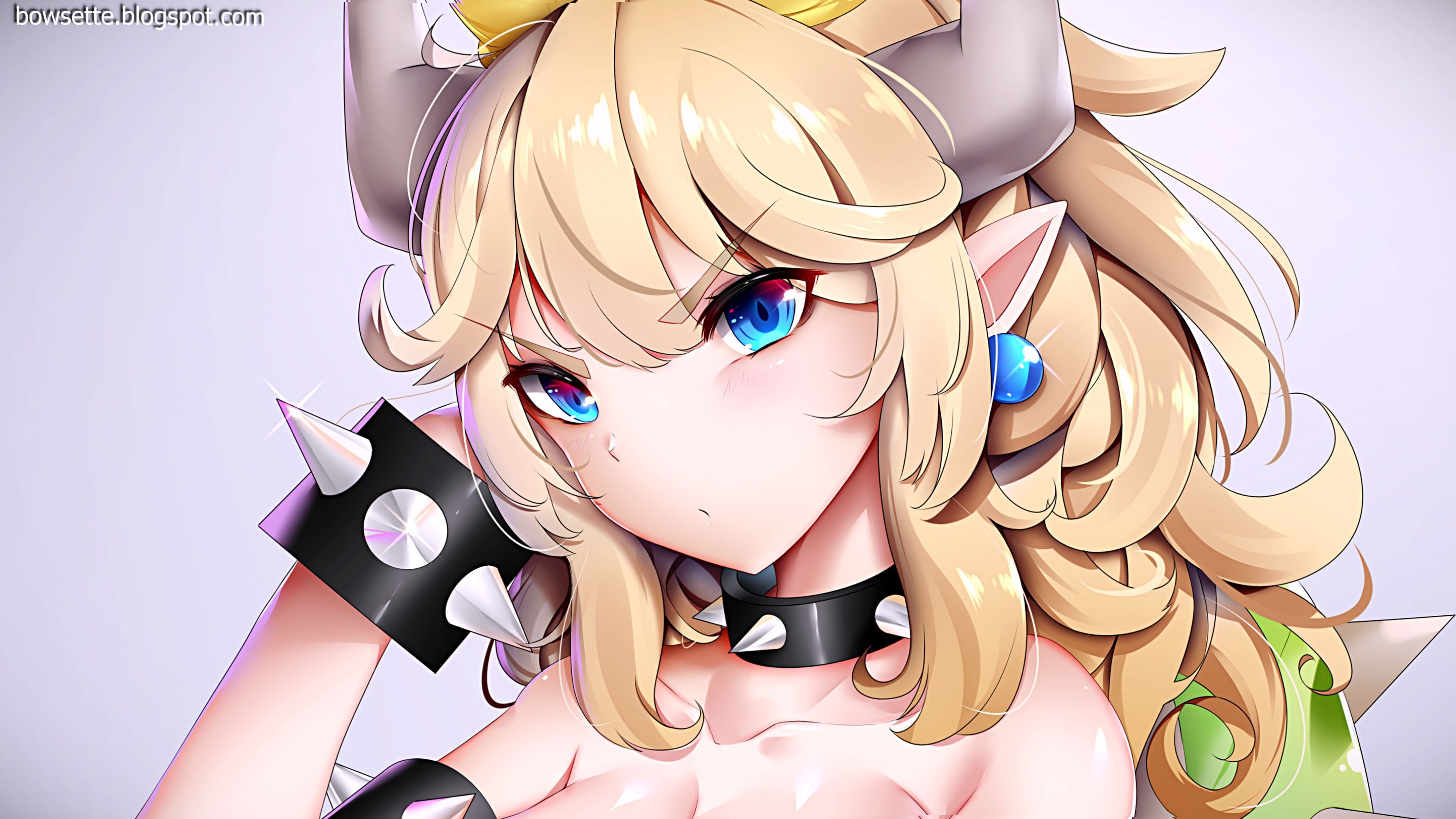 yellow, blue eyes, Bowsette, Peach, blonde, HD Wallpaper