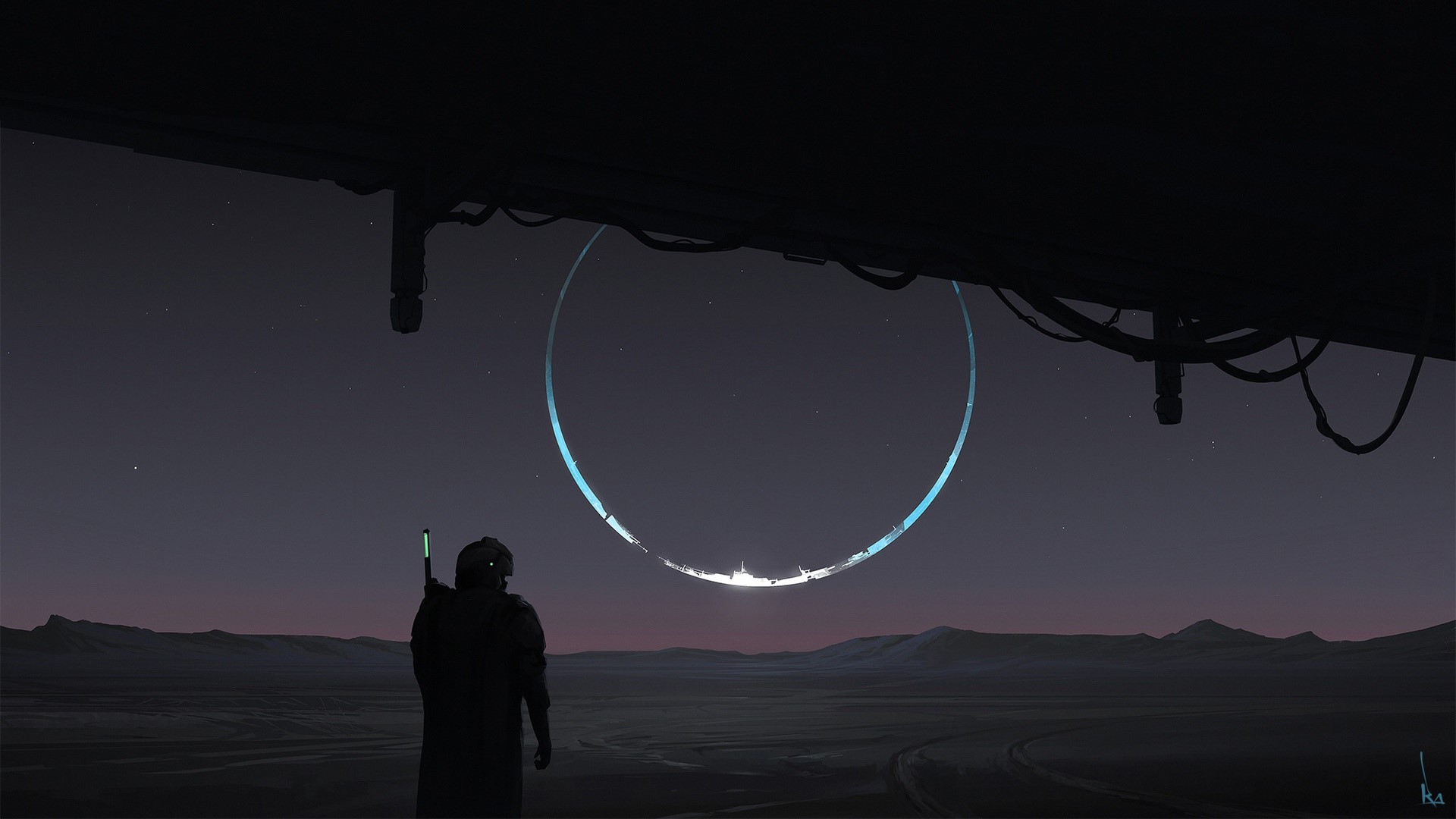 science fiction, dark, astronaut, HD Wallpaper
