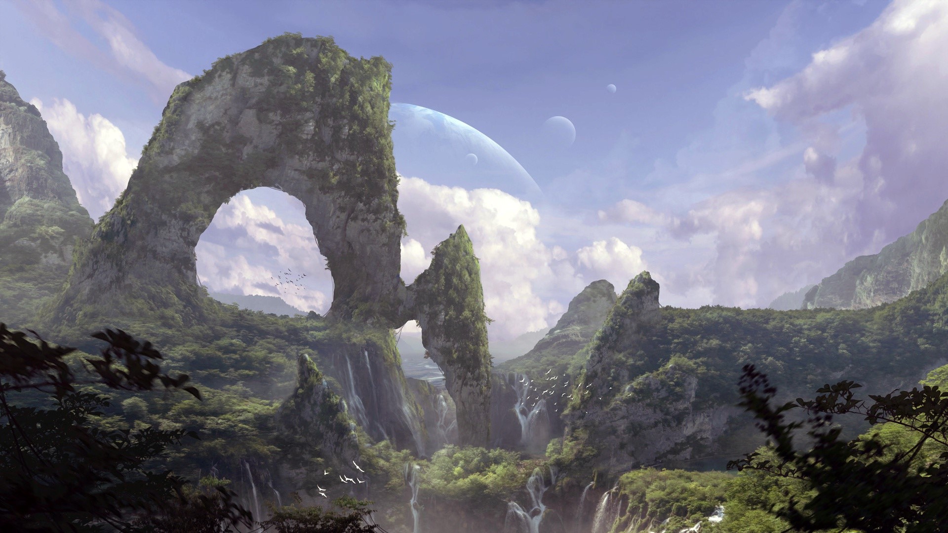 digital art, planet, nature, landscape, HD Wallpaper