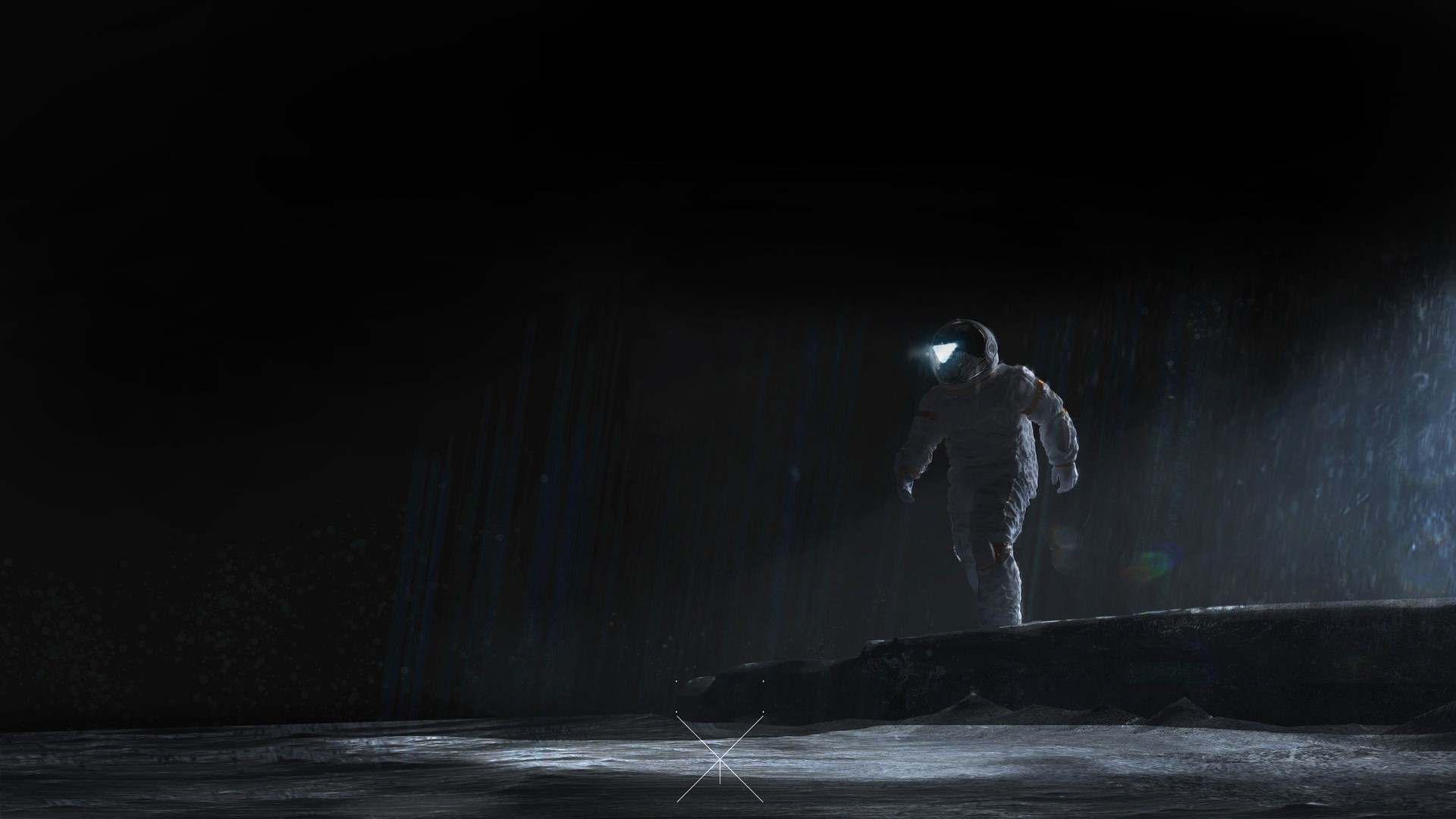 dark, artwork, astronaut, cave, HD Wallpaper