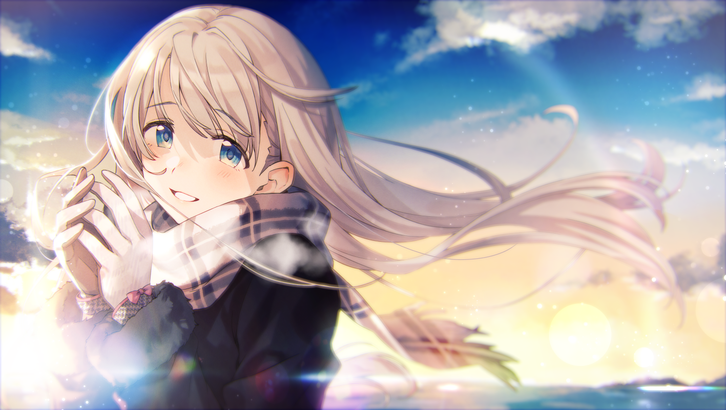 anime, anime girls, blue eyes, original characters, HD Wallpaper