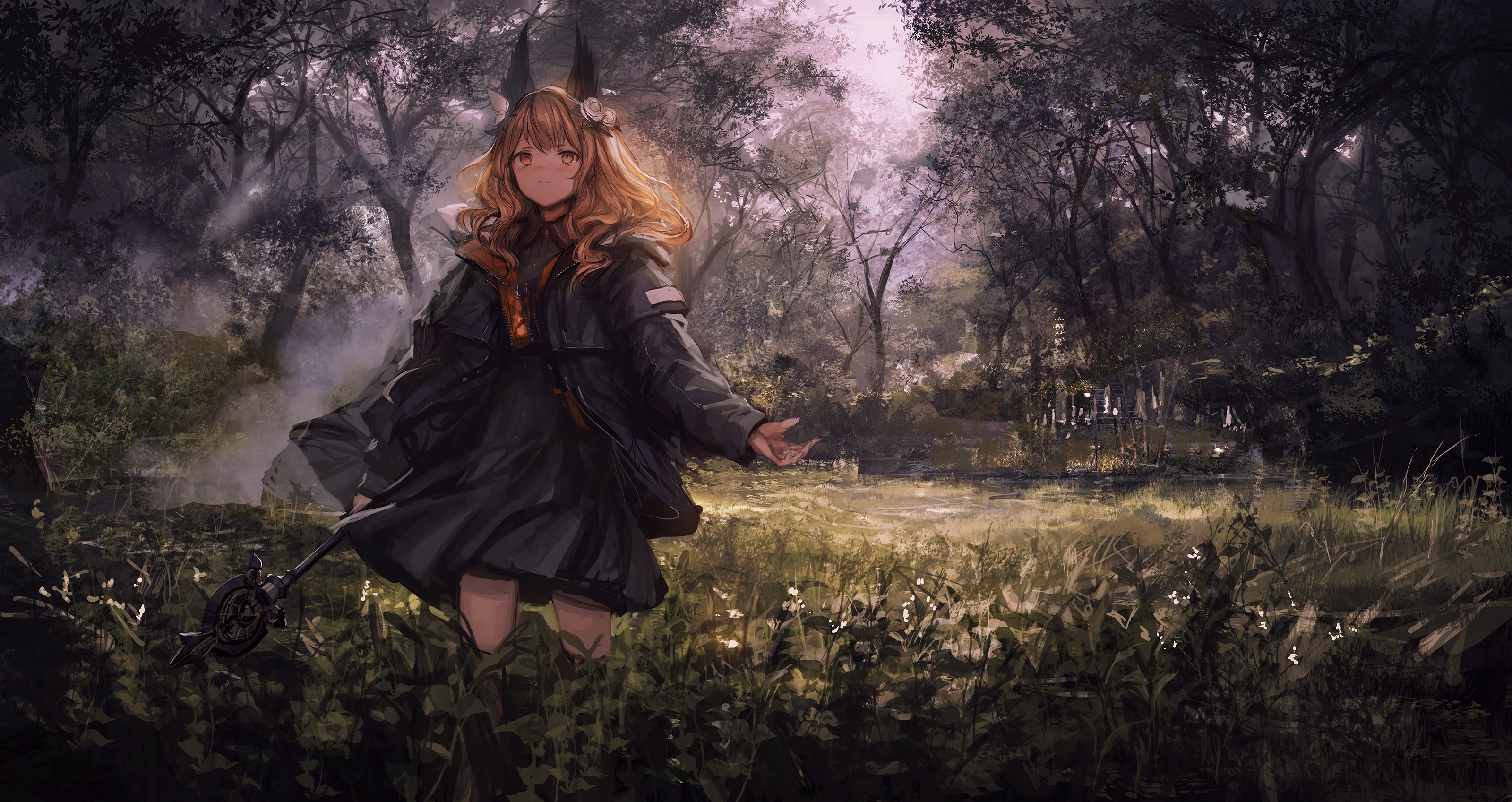 anime, anime girls, forest, _LM7_, HD Wallpaper