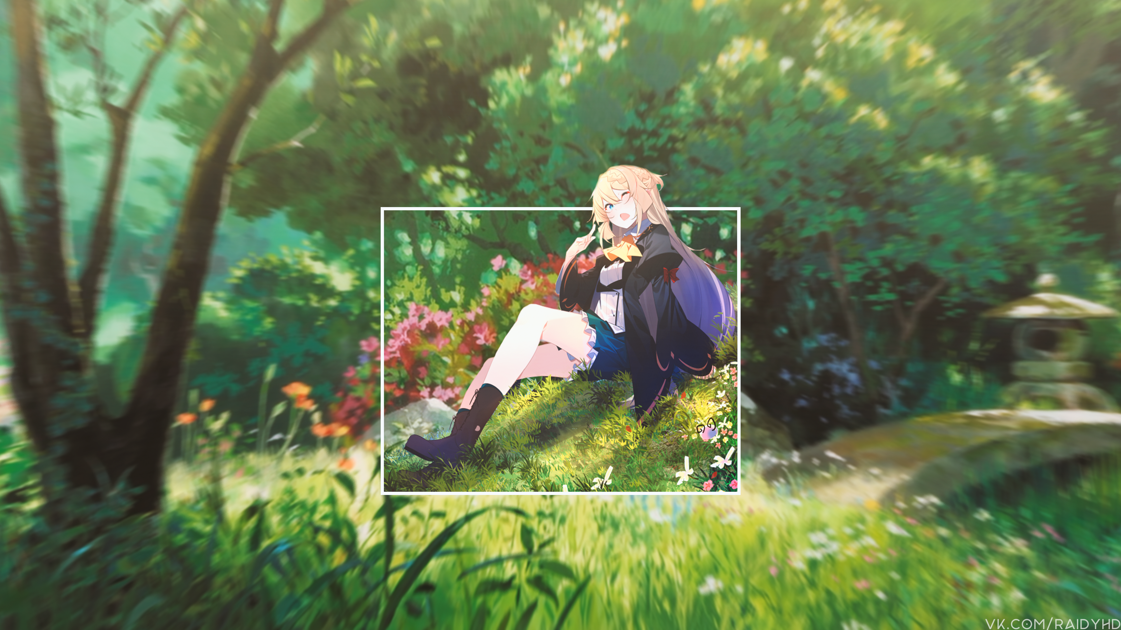 anime, anime girls, picture-in-picture, HD Wallpaper