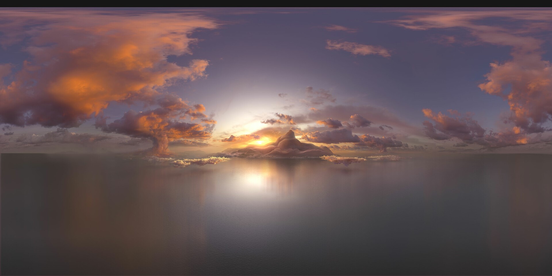 clouds, sea, water, sunlight, sky, nature, HD Wallpaper
