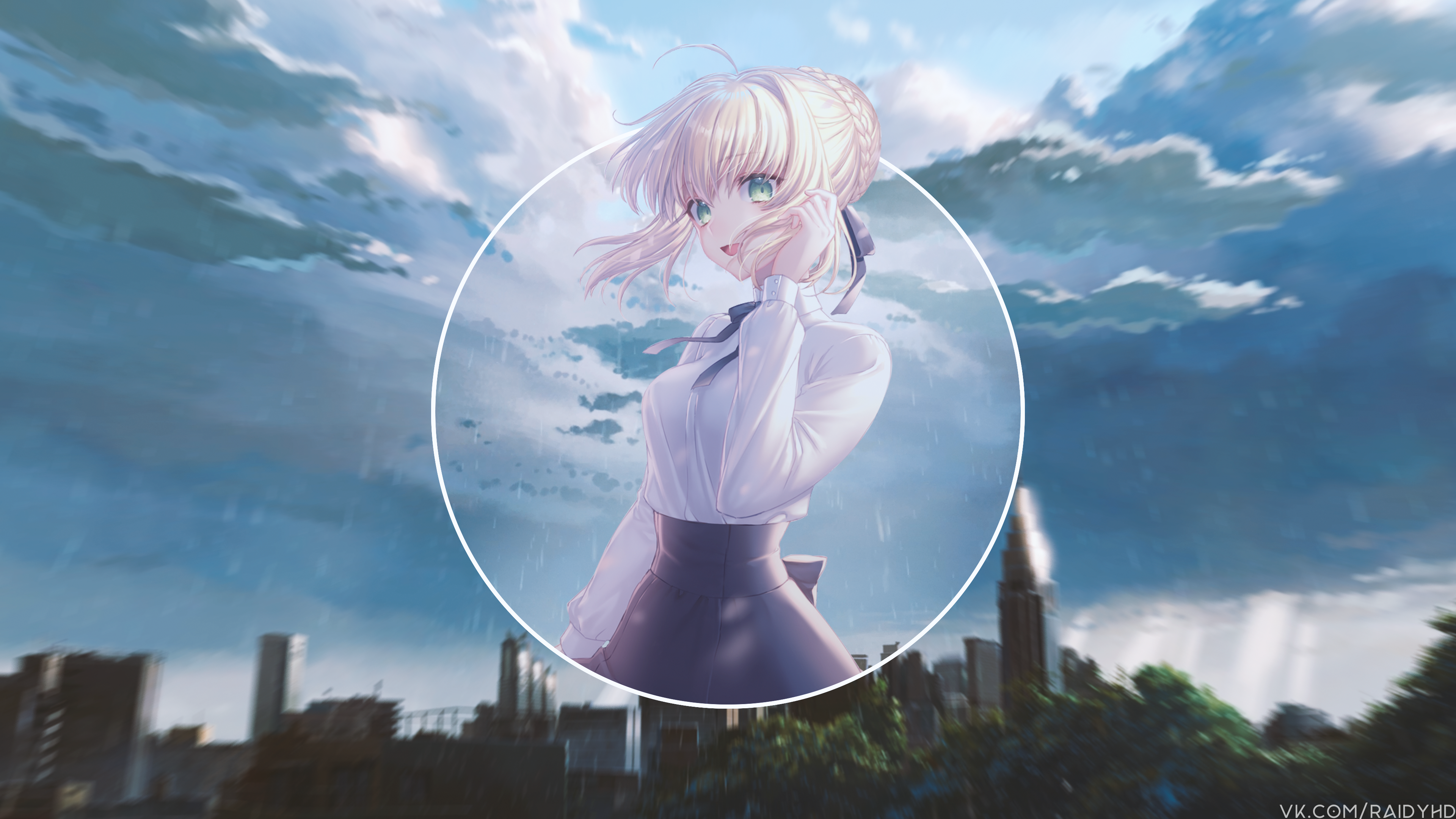 anime girls, anime, picture-in-picture, Fate/Grand Order, Saber (Fate/Grand Order), HD Wallpaper