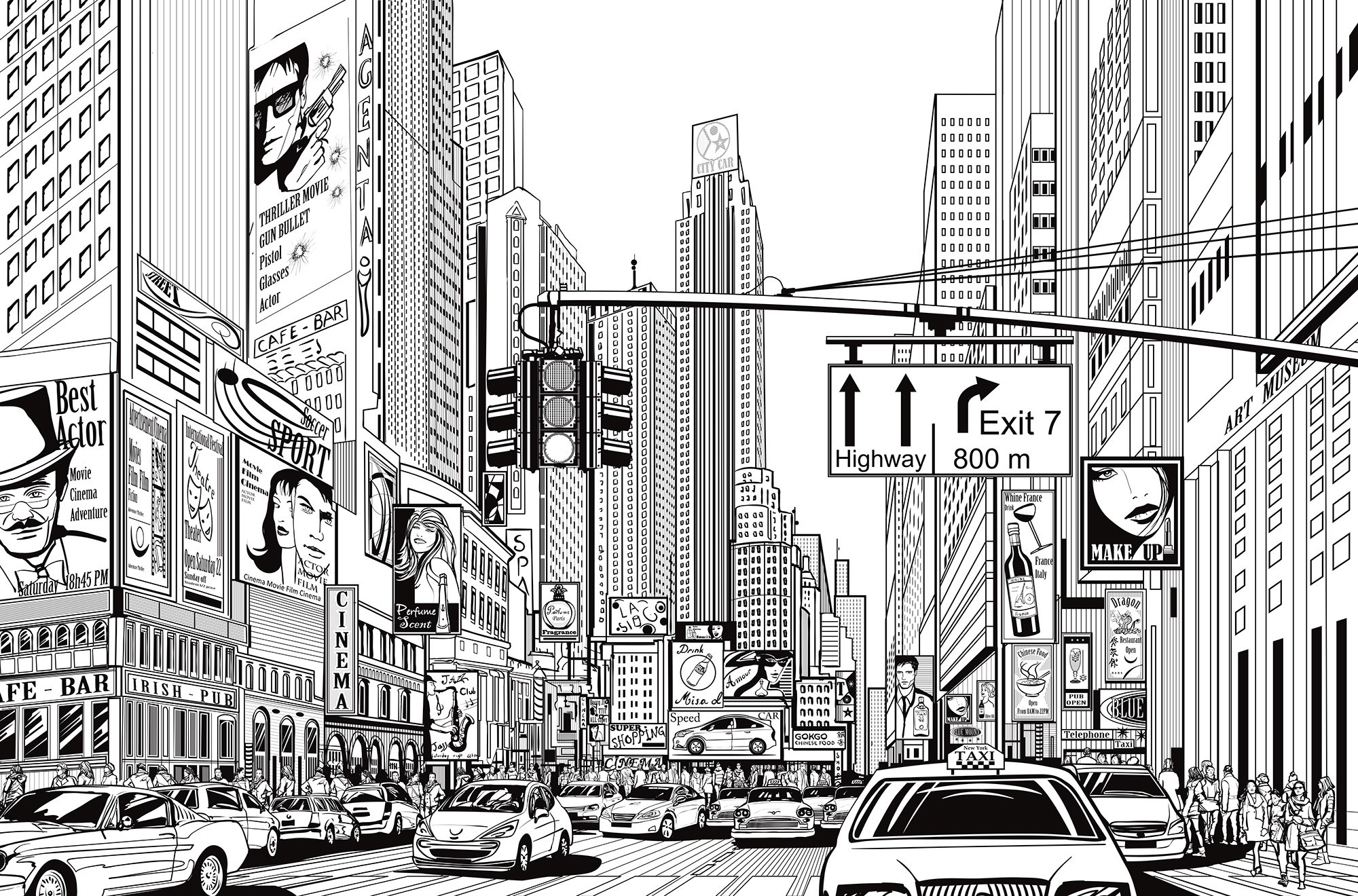 artwork, city, cityscape, HD Wallpaper