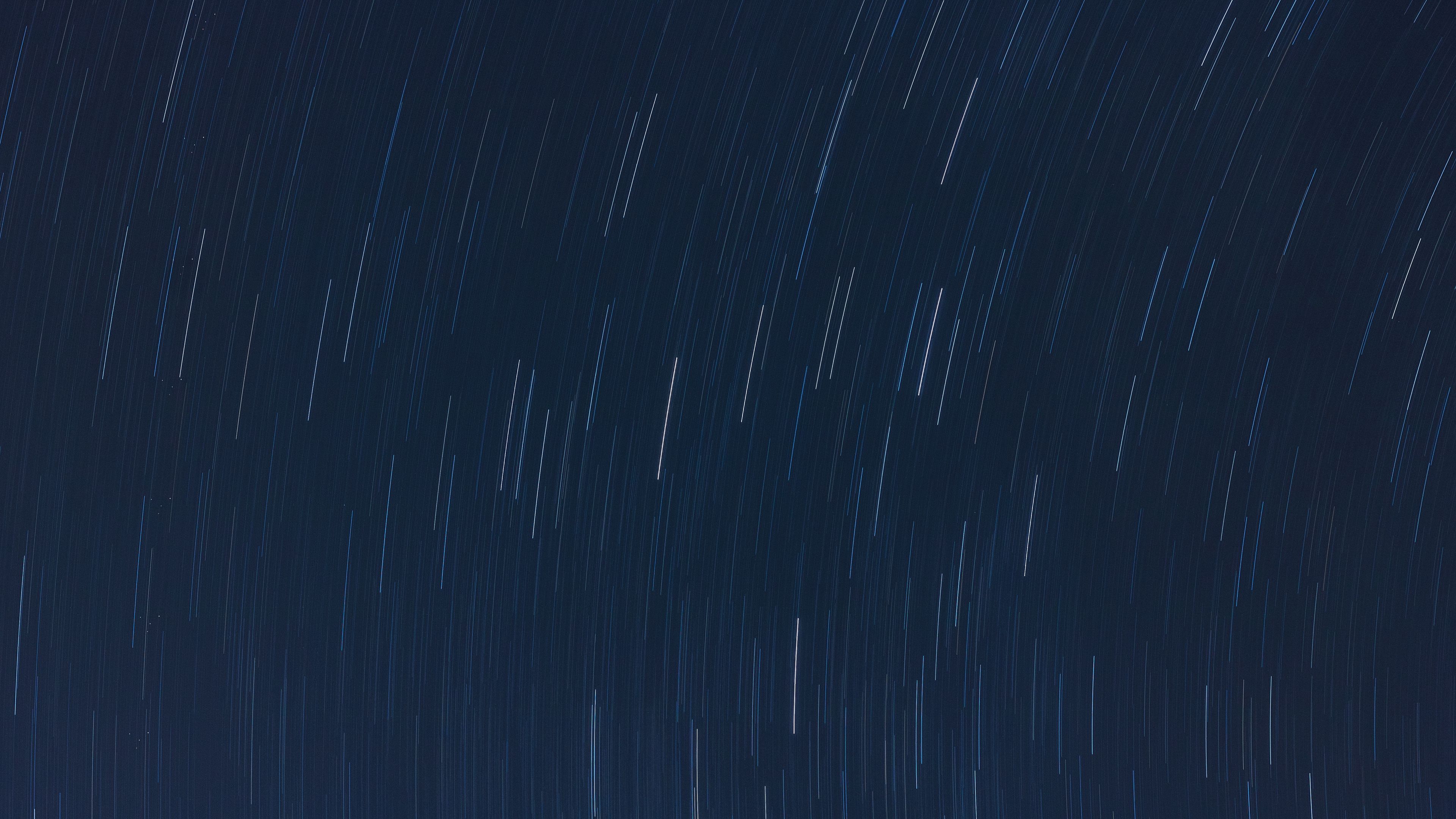 stars, shine, lines, night, sky, 4k, HD Wallpaper