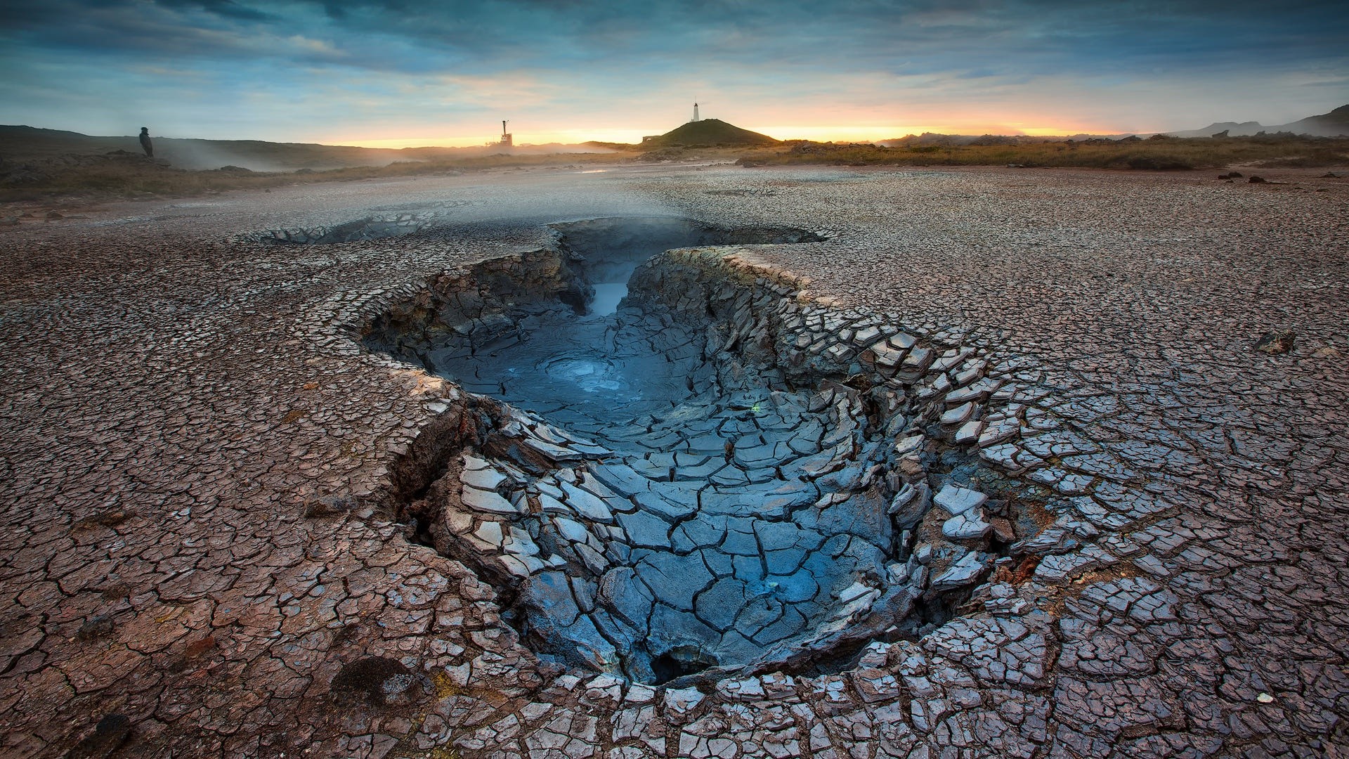 crater, landscape, desert, nature, HD Wallpaper