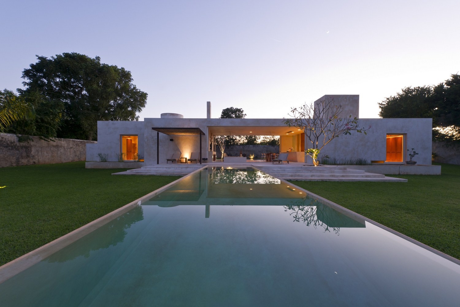 swimming pool, architecture, house, modern, HD Wallpaper