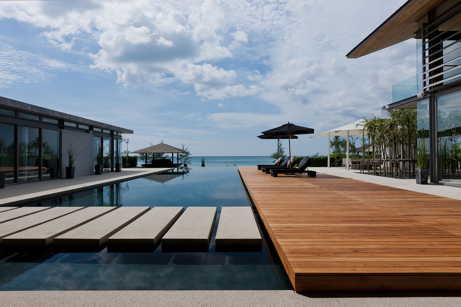 swimming pool, architecture, house, modern, HD Wallpaper