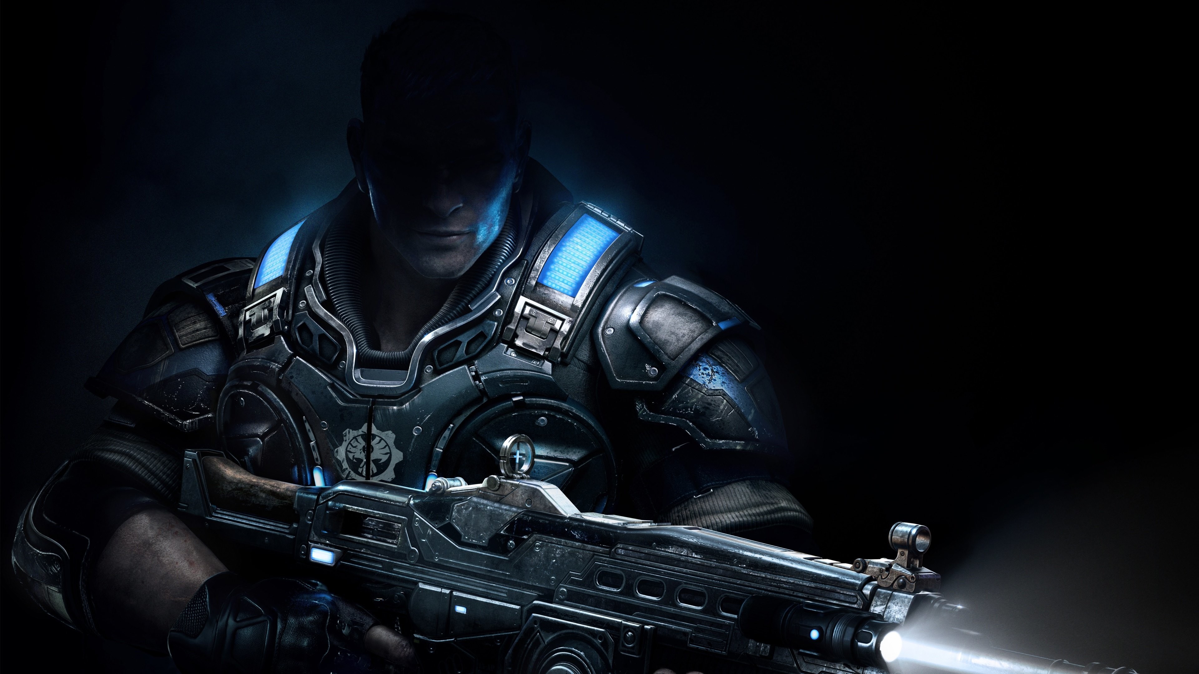 fictional character, video games, weapon, dark, video game art, Gears of War 4, HD Wallpaper