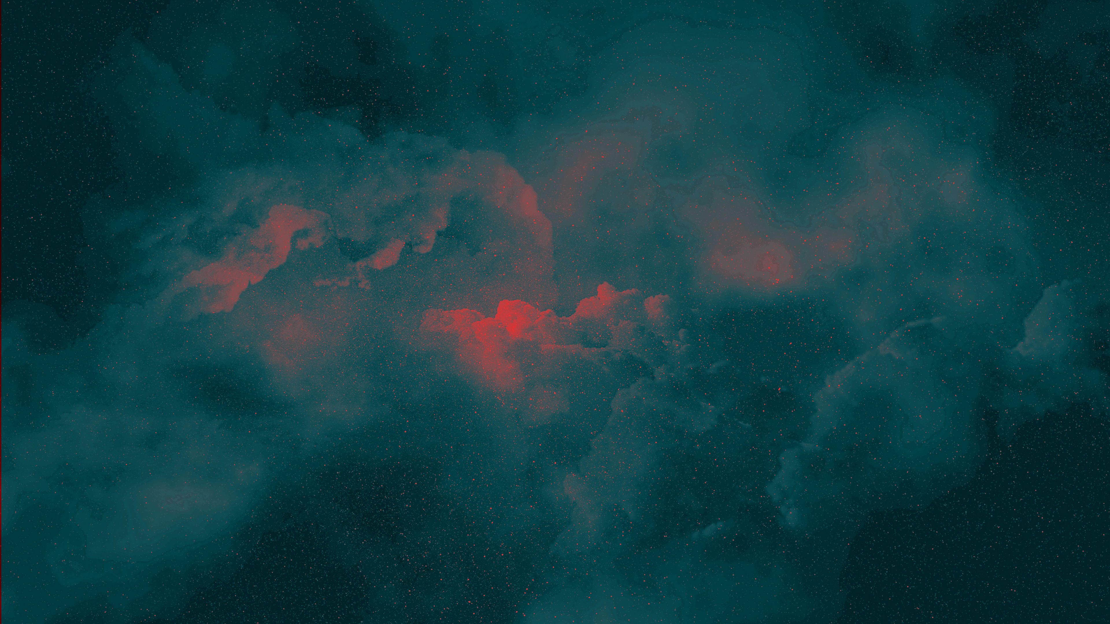 clouds, shine, stars, night, 4k, HD Wallpaper