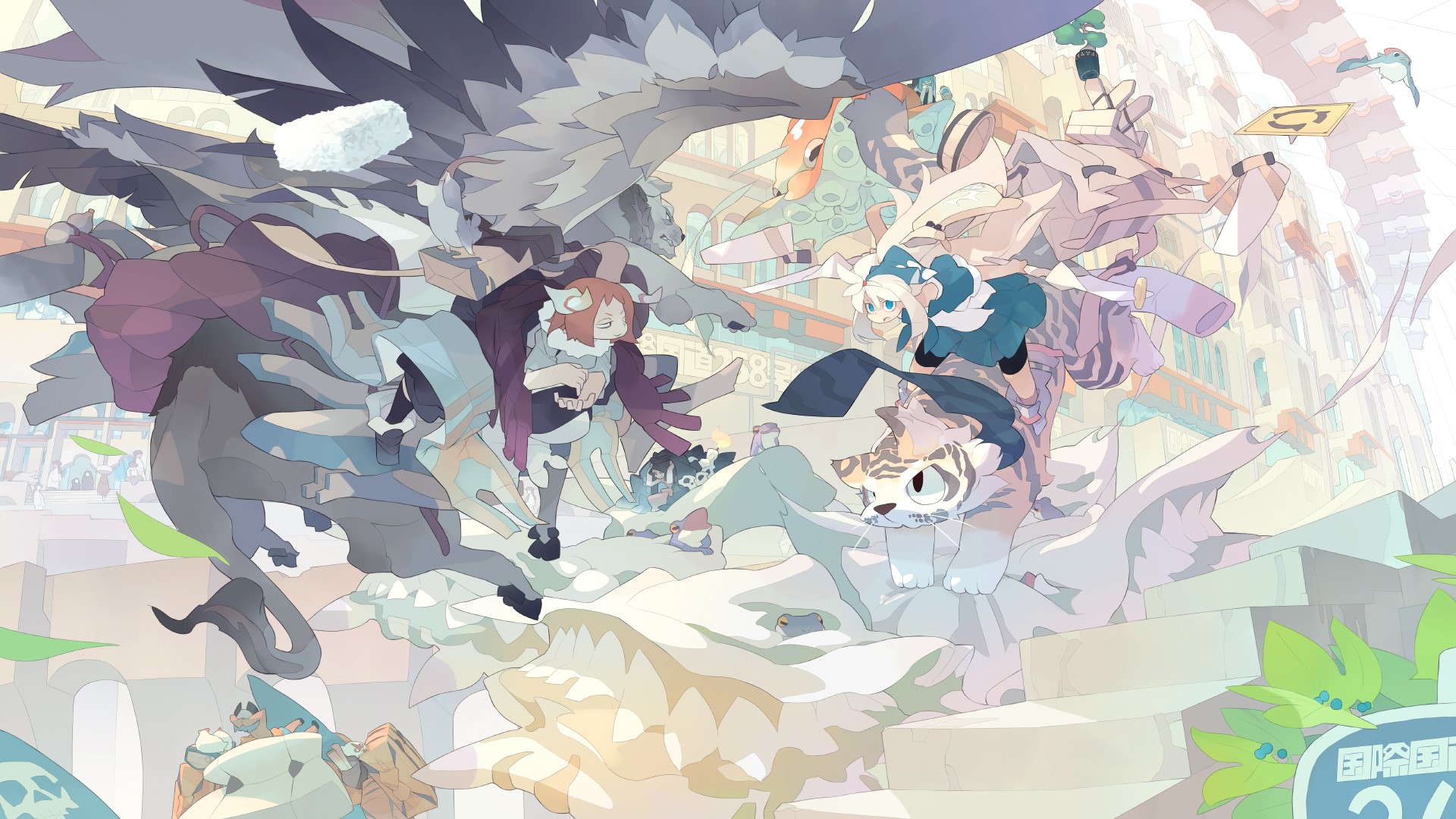 anime girls, anime, original characters, fantasy art, HD Wallpaper