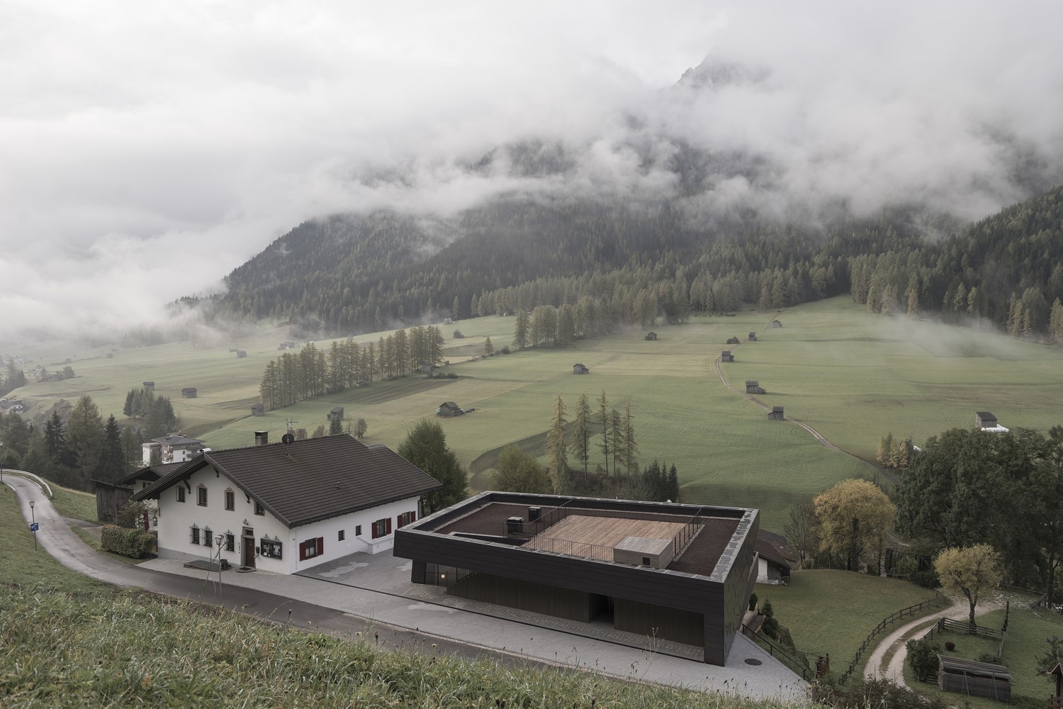 house, architecture, landscape, clouds, HD Wallpaper