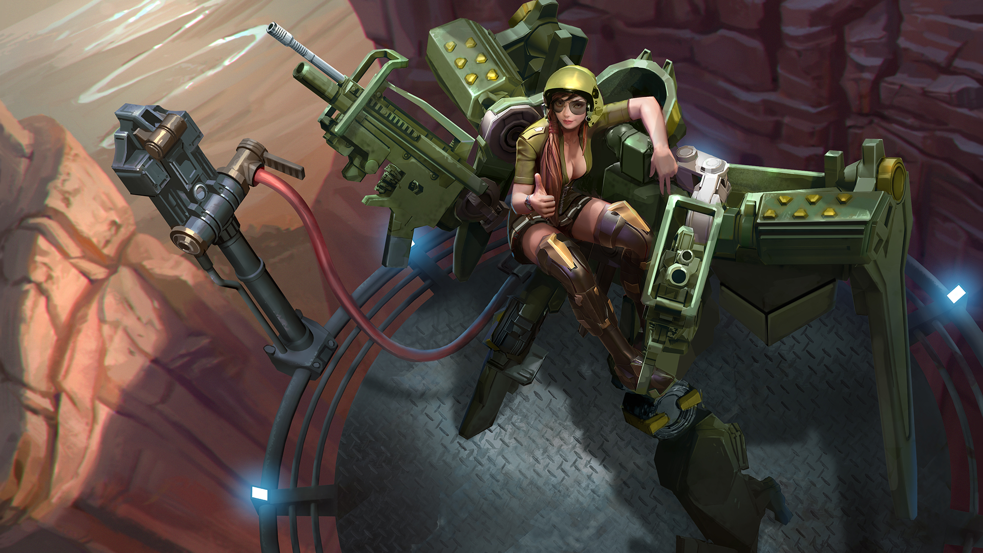 Vainglory, mecha girls, Exoskeleton, HD Wallpaper