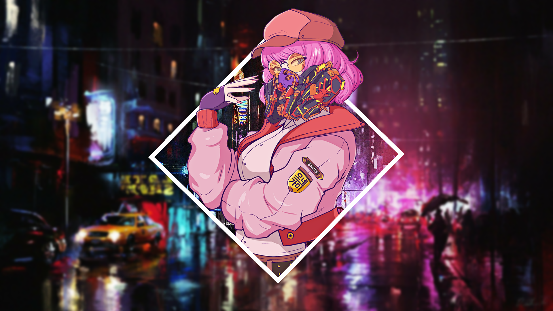anime girls, Japan, anime, picture-in-picture, HD Wallpaper