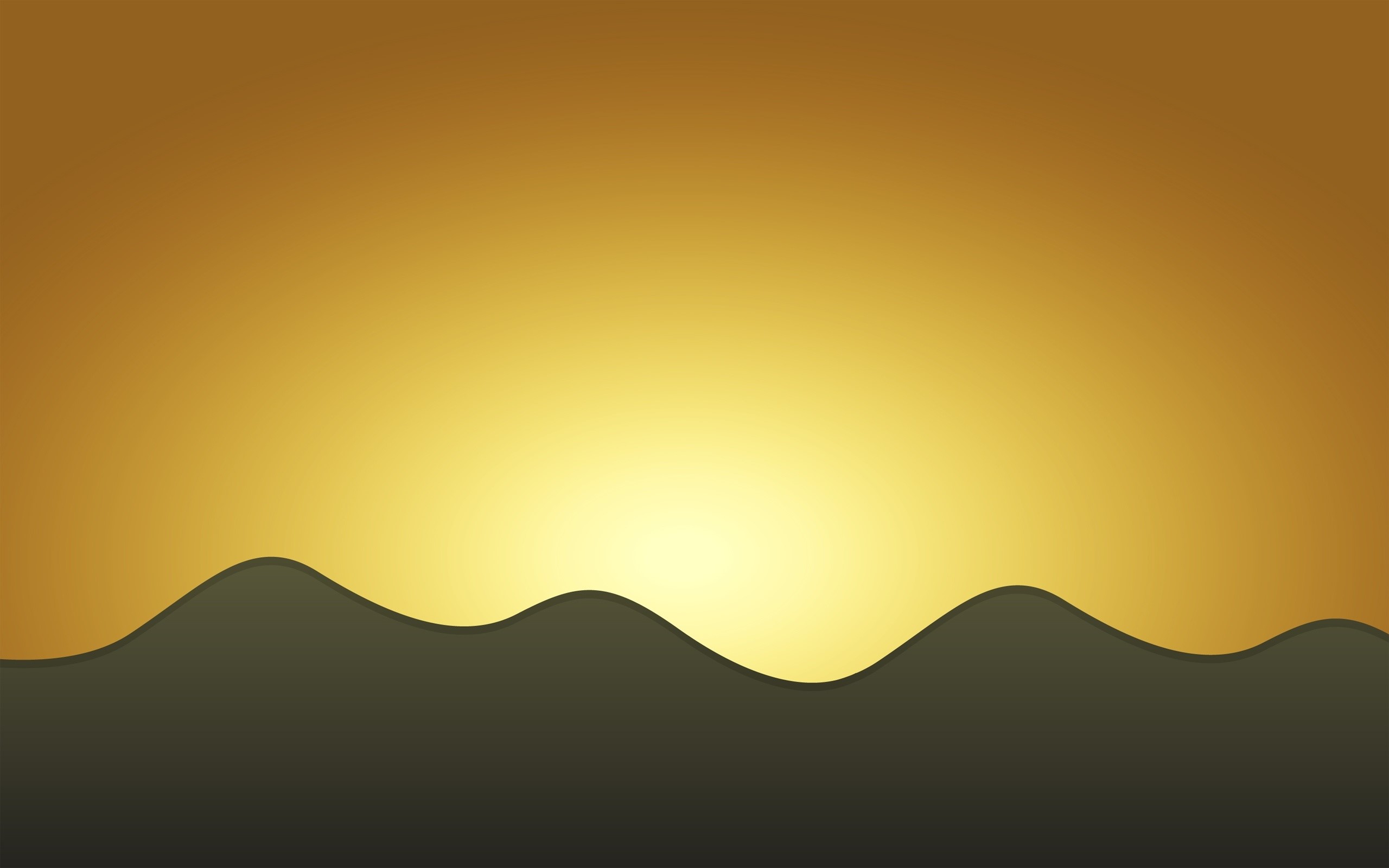 minimalism, mountains, sunrise, HD Wallpaper