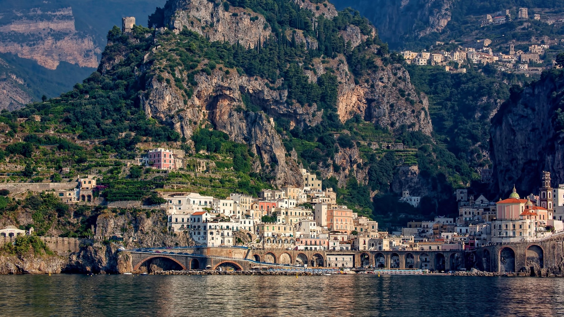 cliff, bay, Italy, Amalfi, HD Wallpaper