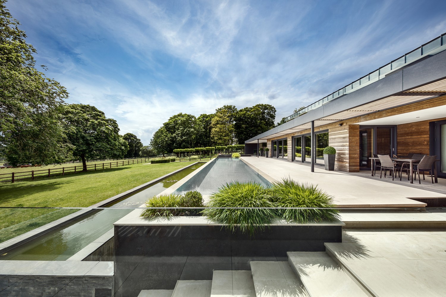 house, architecture, modern, swimming pool, HD Wallpaper